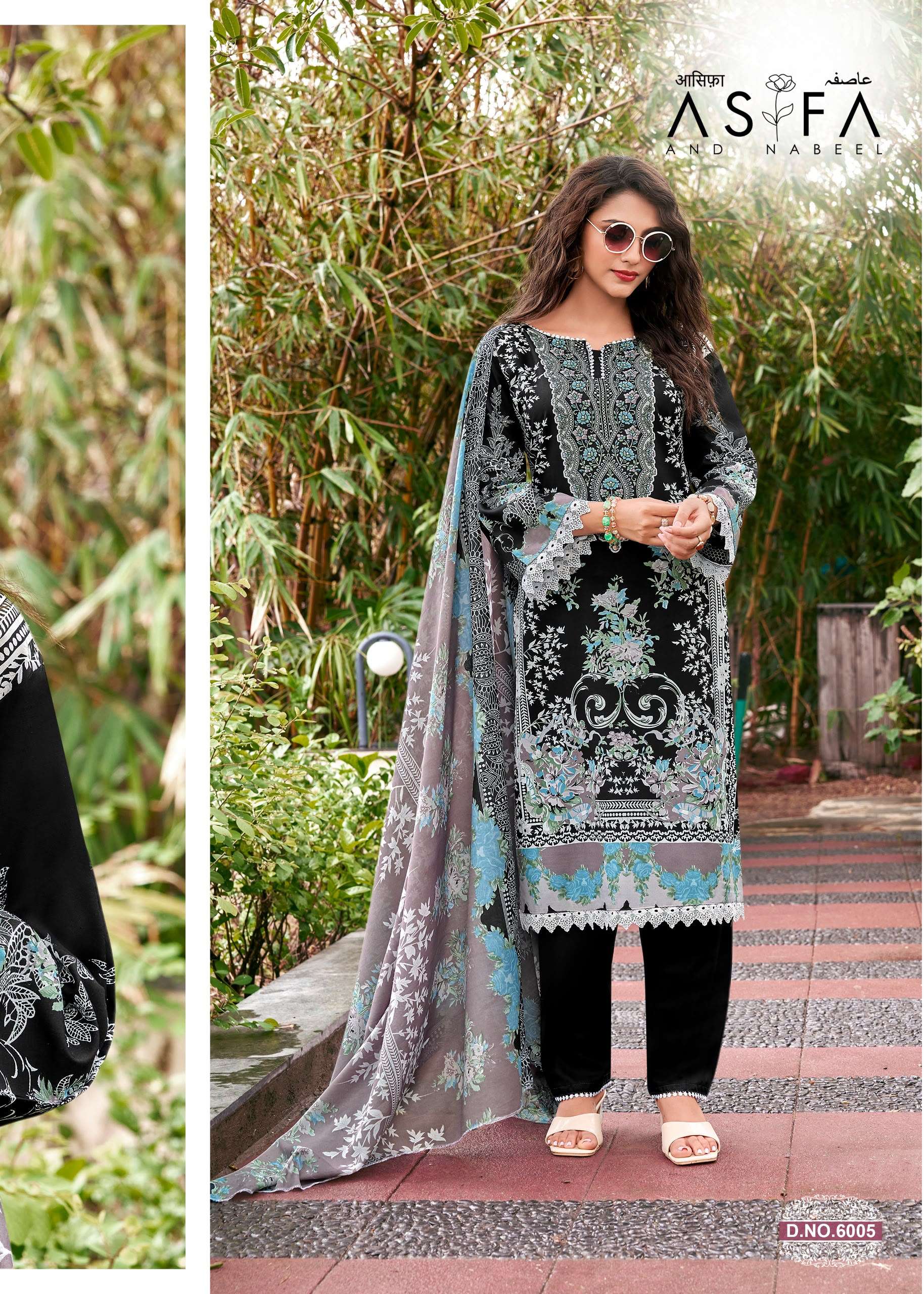 FALAK INTERNATIONAL ASIFA AND NABEEL VOL 6 COTTON DIGITAL STYLE PRINTS SALWAR SUIT