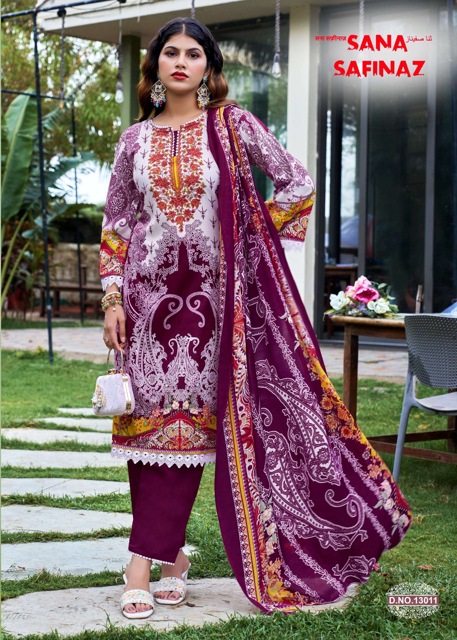FALAK INTERNATIONAL SANA SAFINAZ VOL 13 COTTON DIGITAL STYLE PRINT SALWAR SUIT