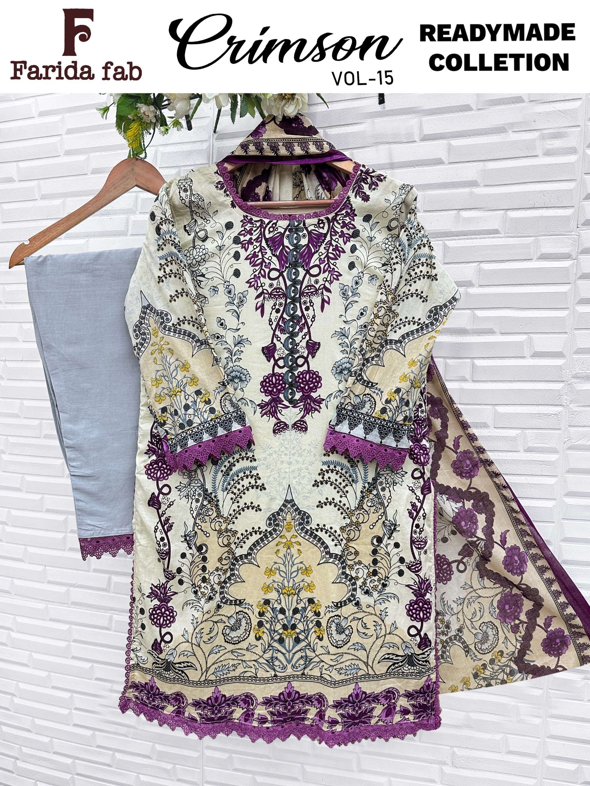 FARIDA FAB CRIMSON VOL 15 READY MADE COLLECTION 