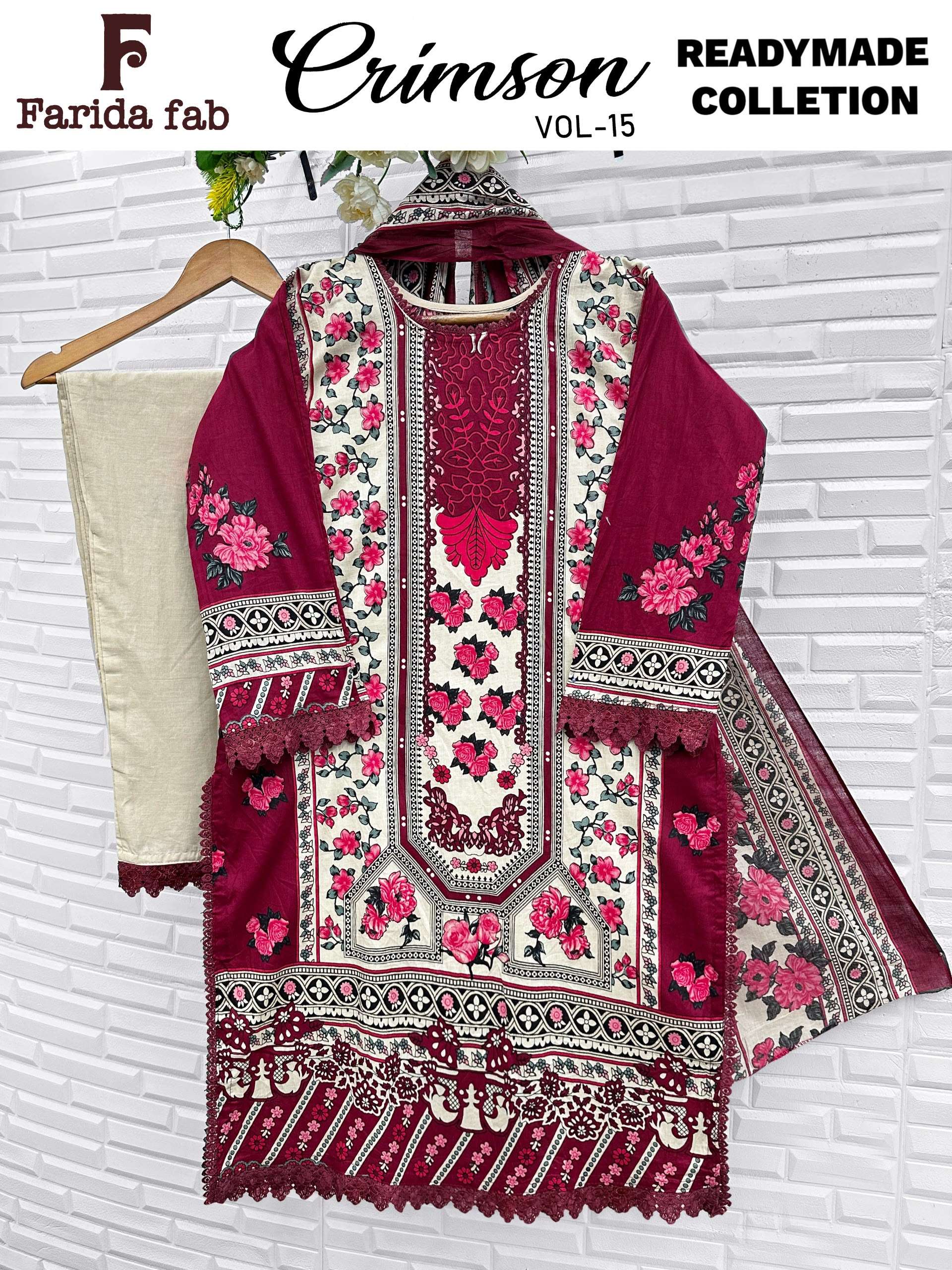 FARIDA FAB CRIMSON VOL 15 READY MADE COLLECTION 