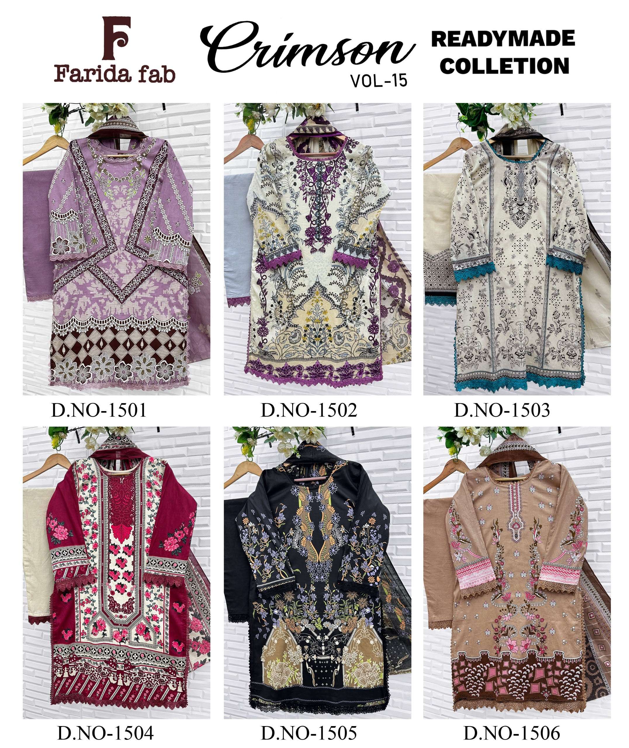 FARIDA FAB CRIMSON VOL 15 READY MADE COLLECTION 