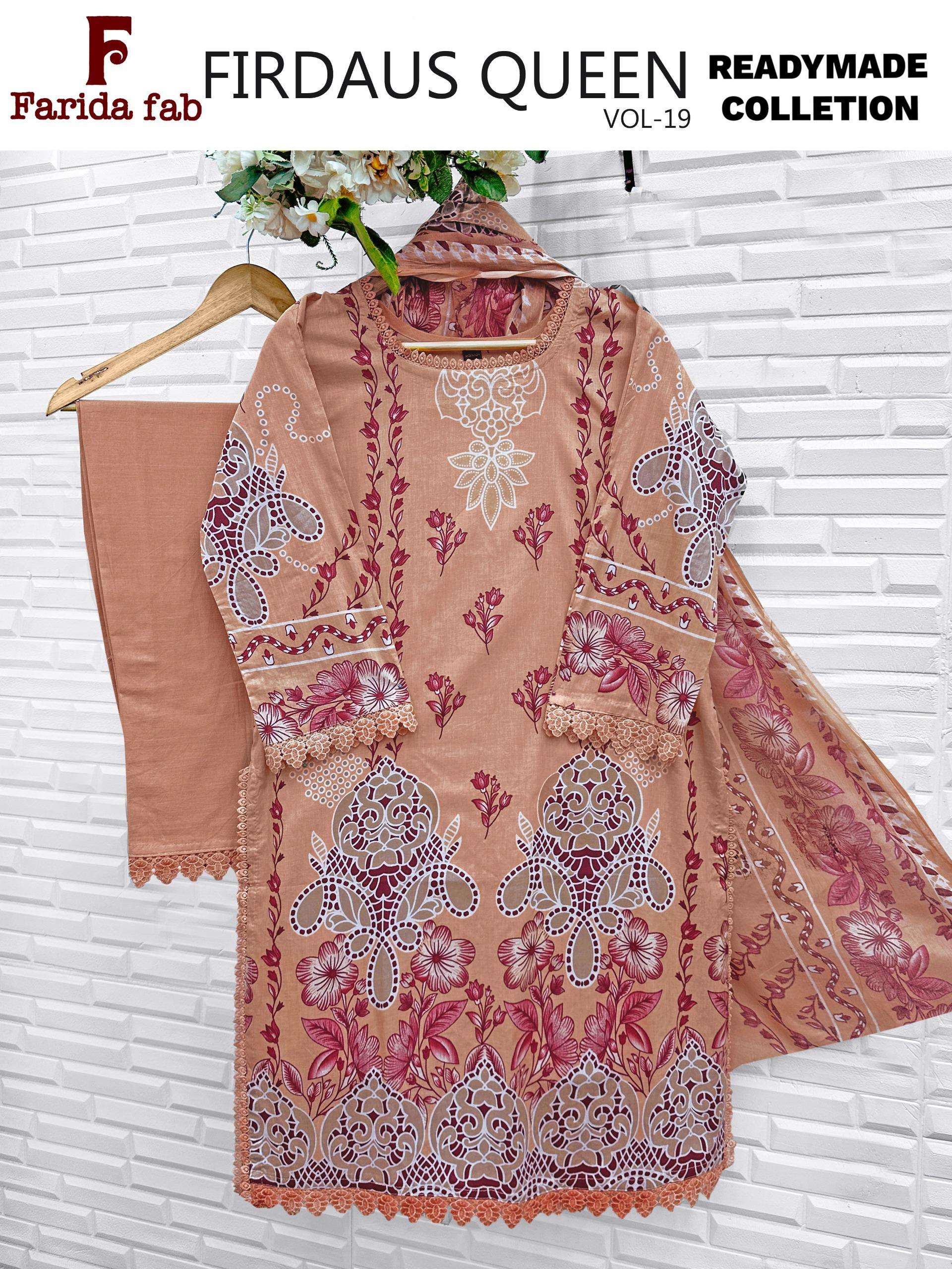 FARIDA FAB FIRDOUS QUEEN VOL 19 READY MADE COLLECTION 
