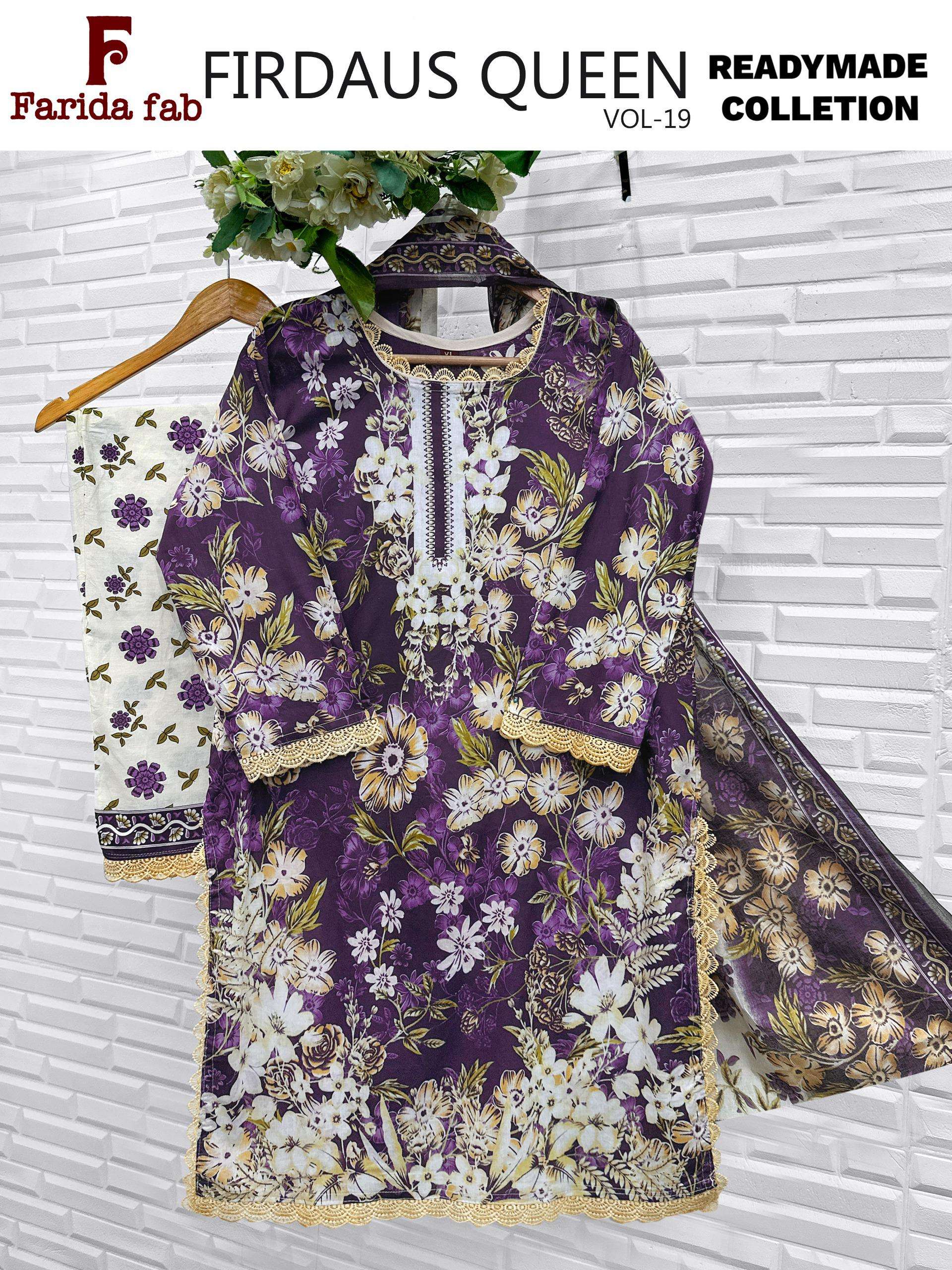FARIDA FAB FIRDOUS QUEEN VOL 19 READY MADE COLLECTION 