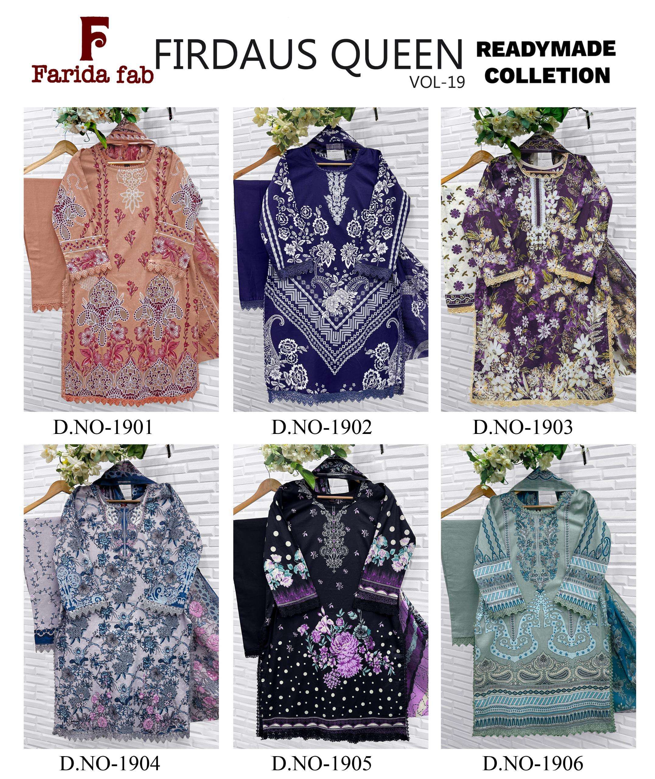 FARIDA FAB FIRDOUS QUEEN VOL 19 READY MADE COLLECTION 