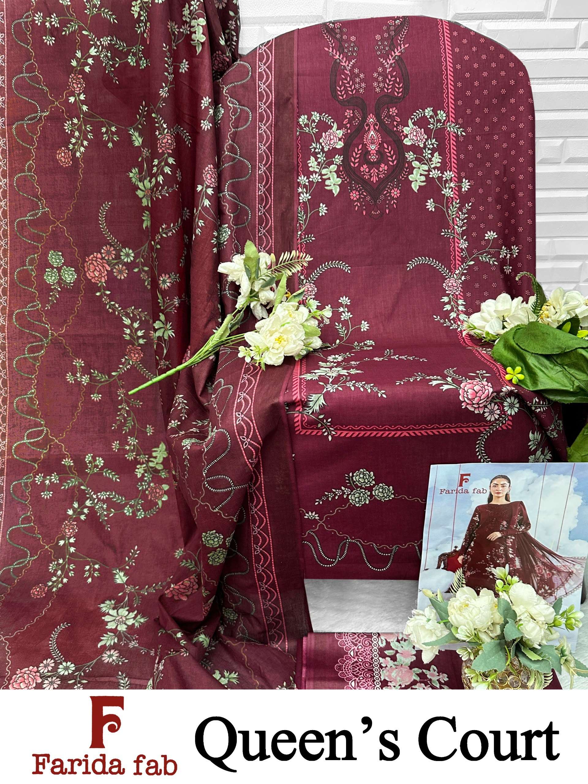 FARIDA FAB QUEENS COURT COTTON DIGITAL PRINTS SALWAR SUIT
