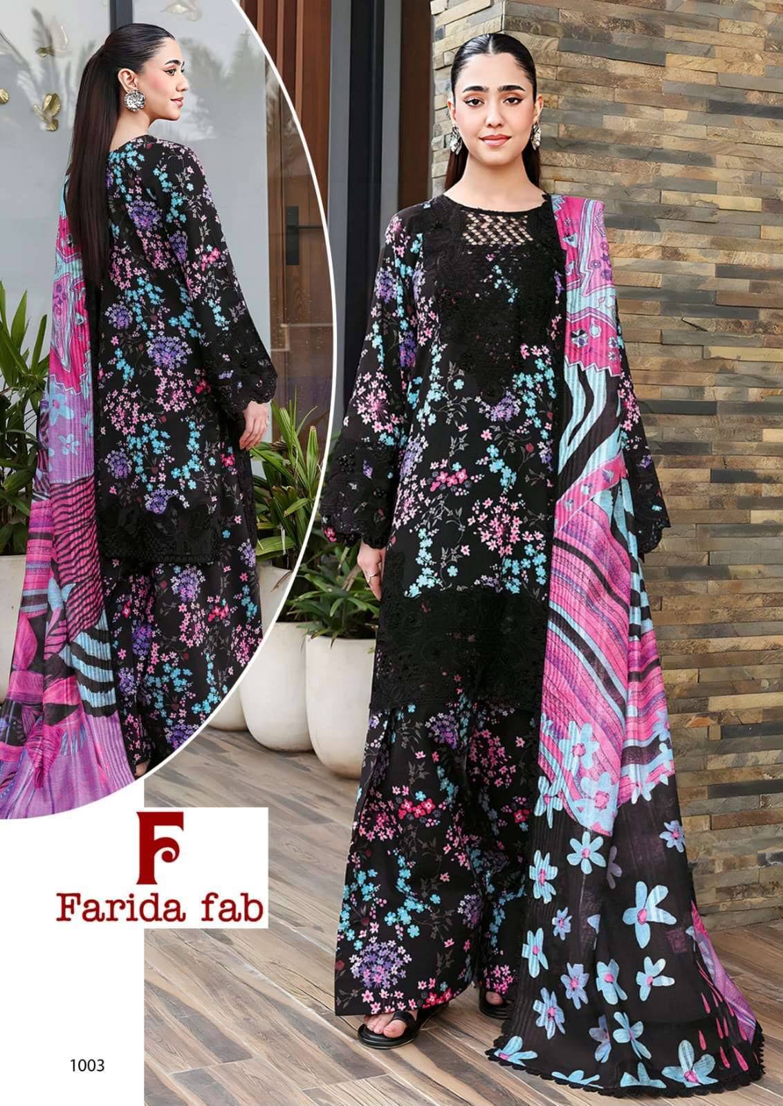 FARIDA FAB QUEENS COURT COTTON DIGITAL PRINTS SALWAR SUIT