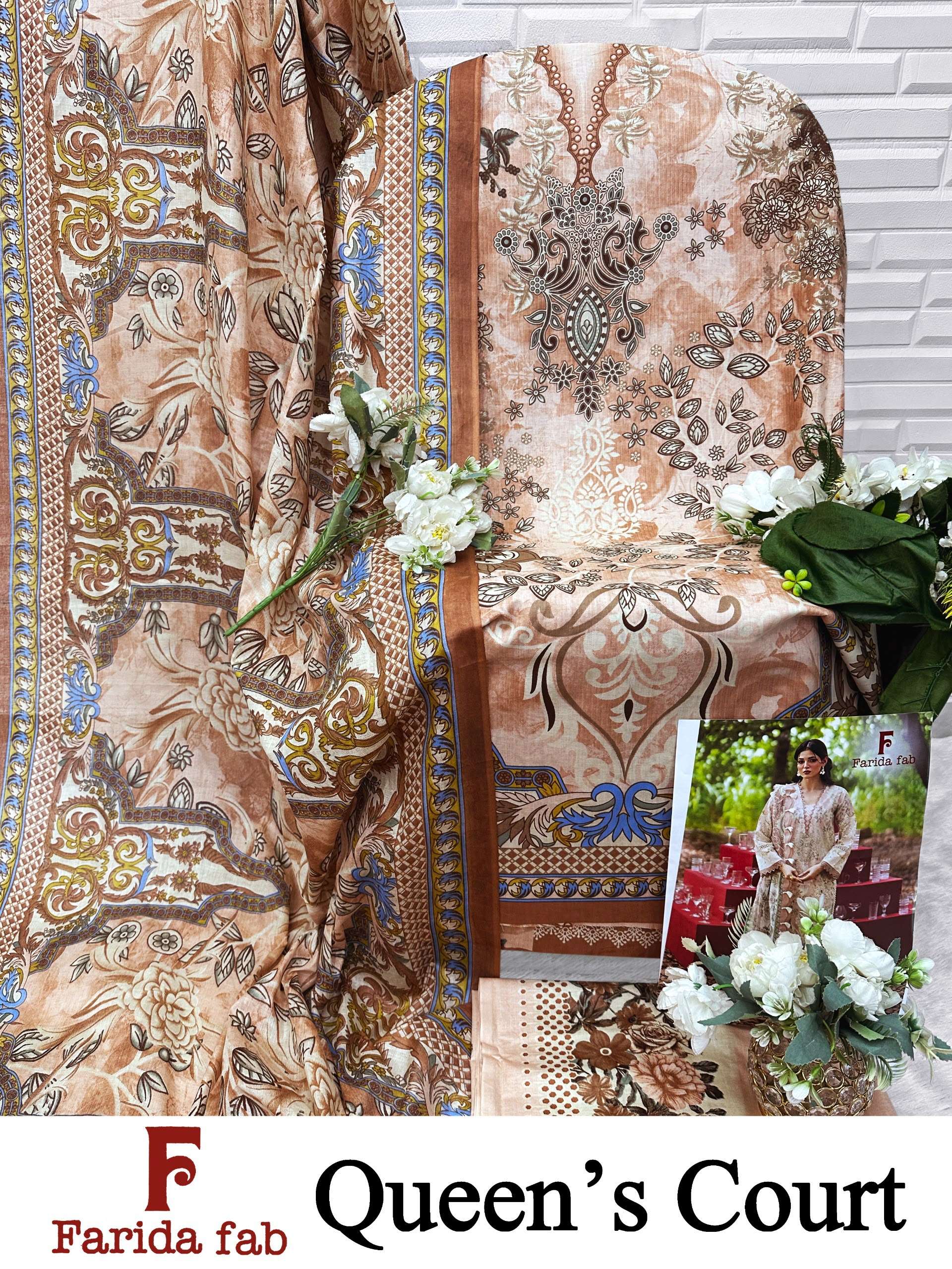 FARIDA FAB QUEENS COURT COTTON DIGITAL PRINTS SALWAR SUIT