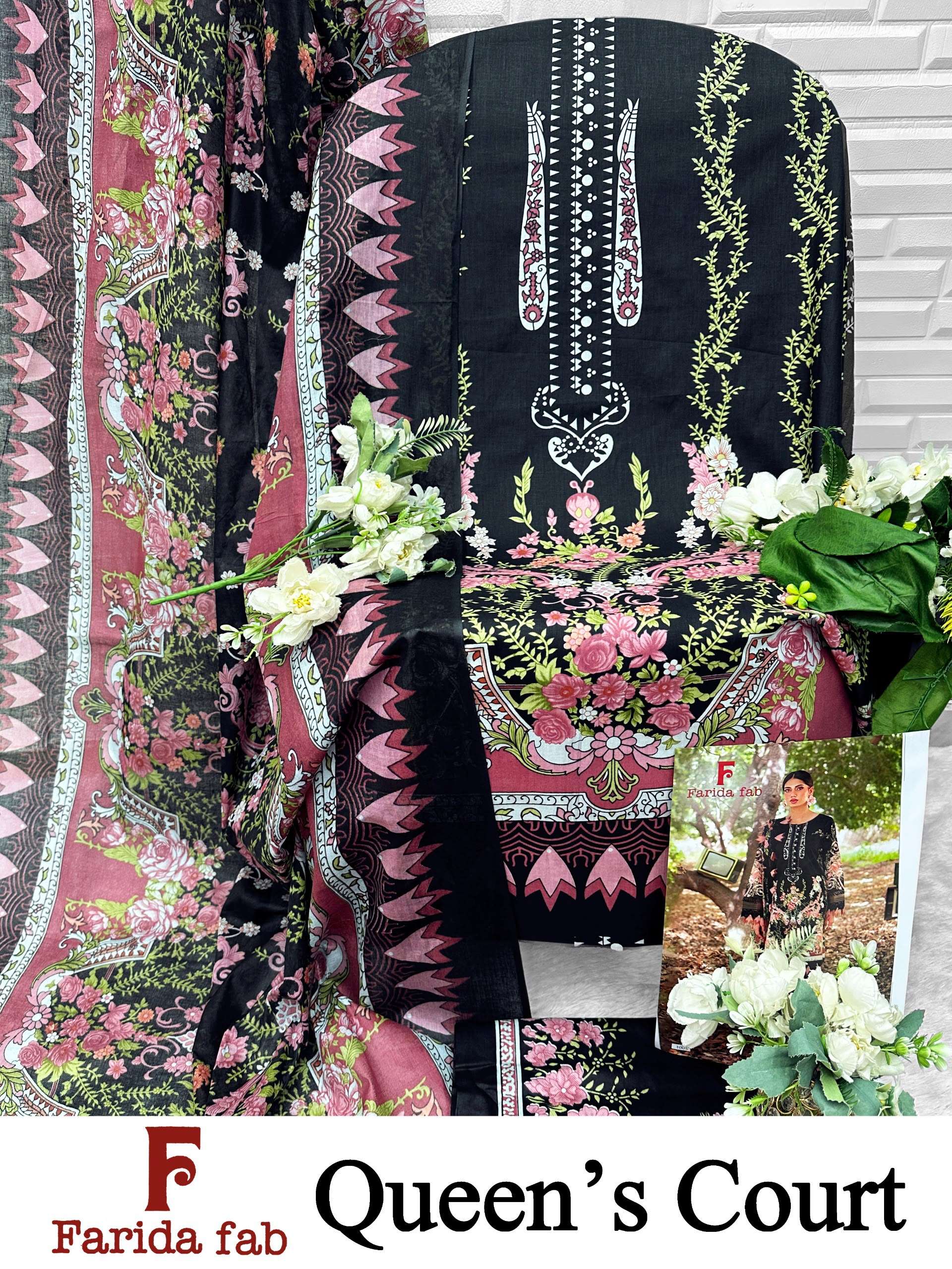 FARIDA FAB QUEENS COURT COTTON DIGITAL PRINTS SALWAR SUIT