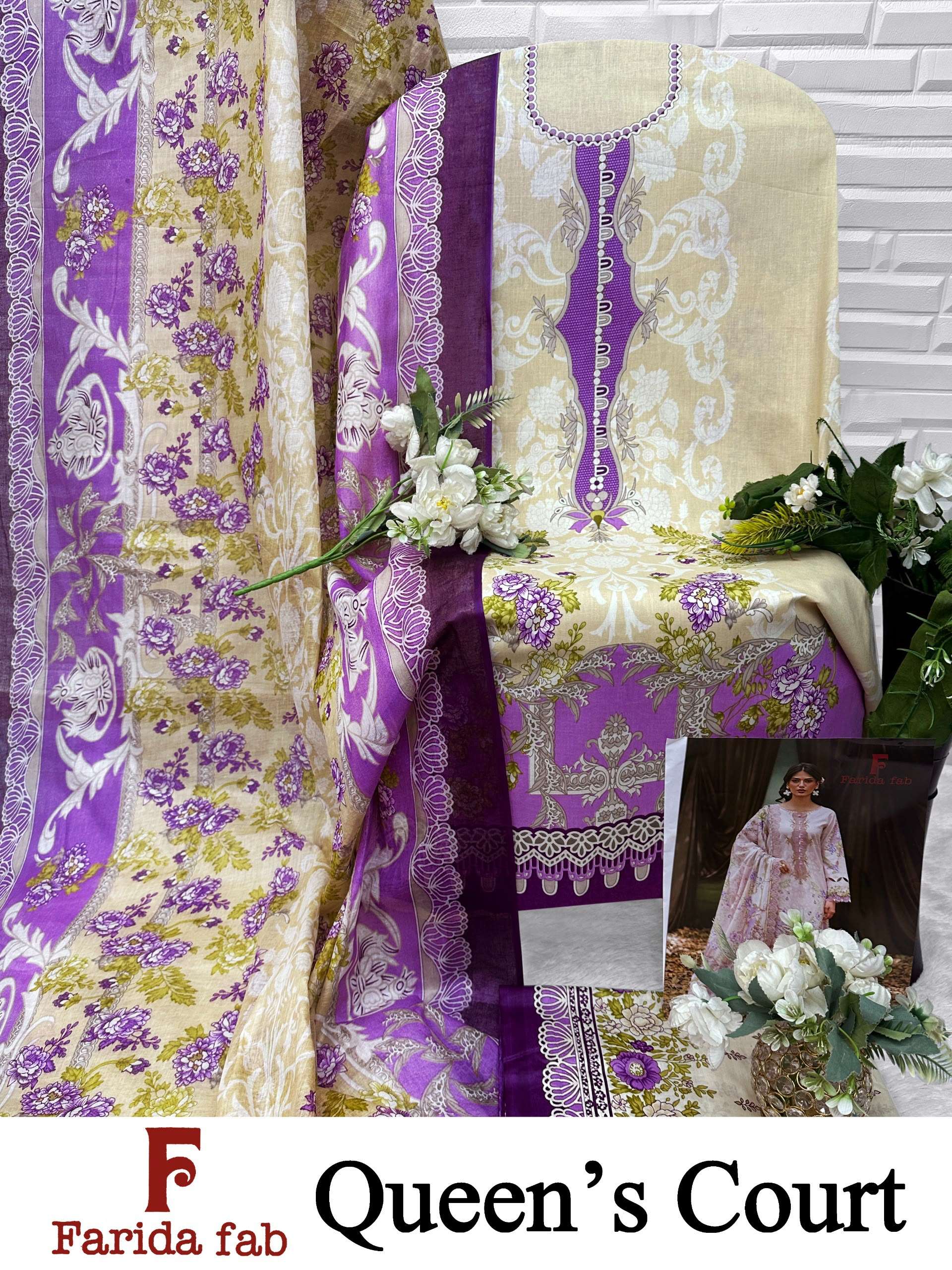 FARIDA FAB QUEENS COURT COTTON DIGITAL PRINTS SALWAR SUIT