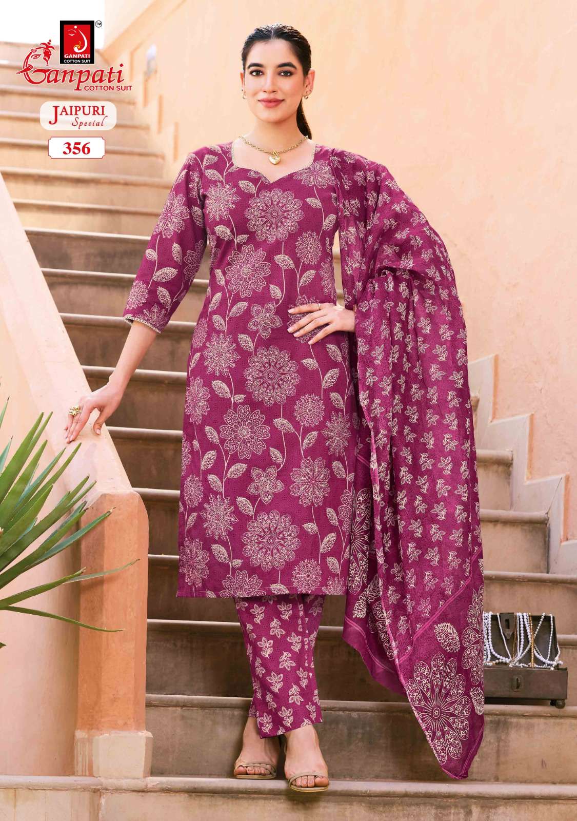 GANPATI JAIPURI VOL 18 COTTON PRINTED READY MADE SUIT
