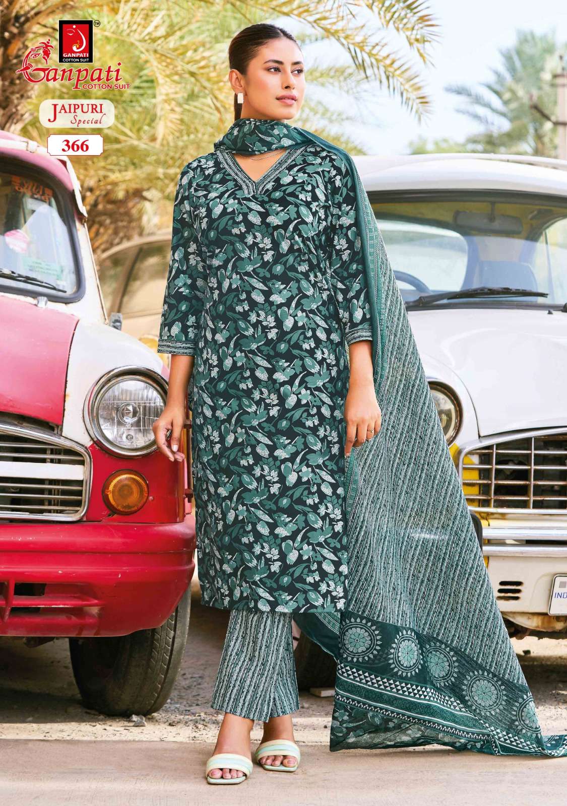 GANPATI JAIPURI VOL 18 COTTON PRINTED READY MADE SUIT