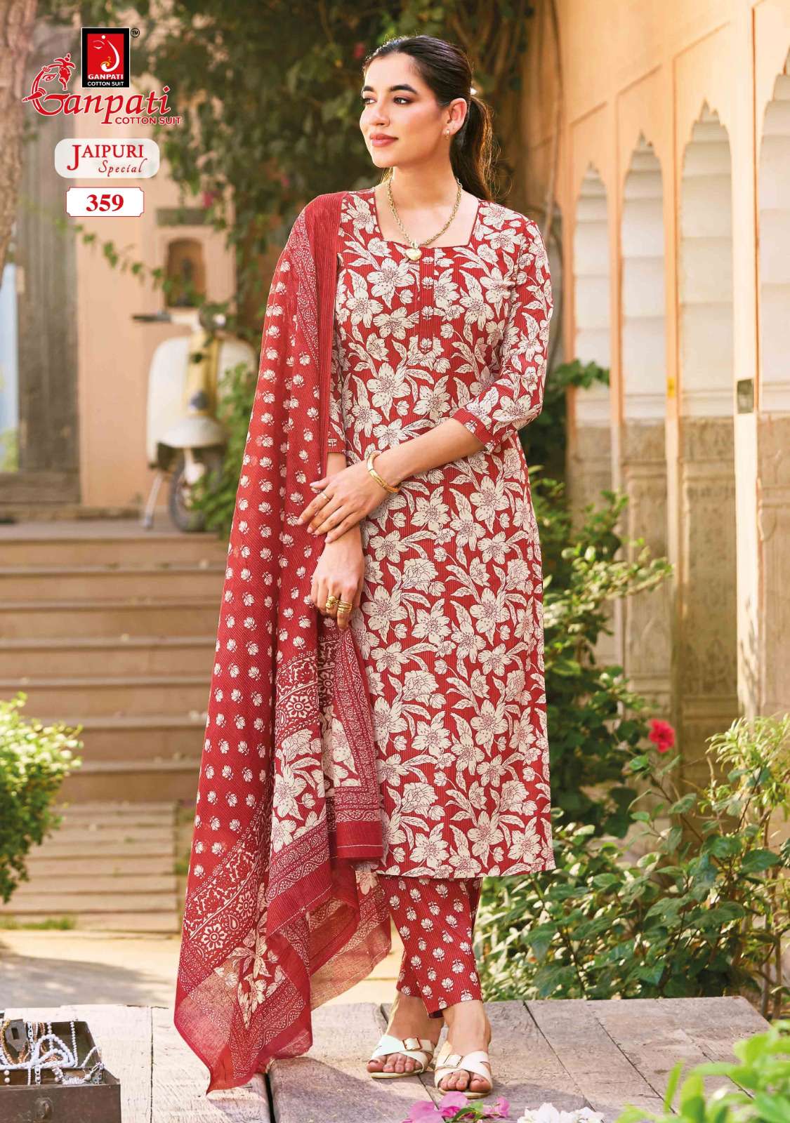 GANPATI JAIPURI VOL 18 COTTON PRINTED READY MADE SUIT