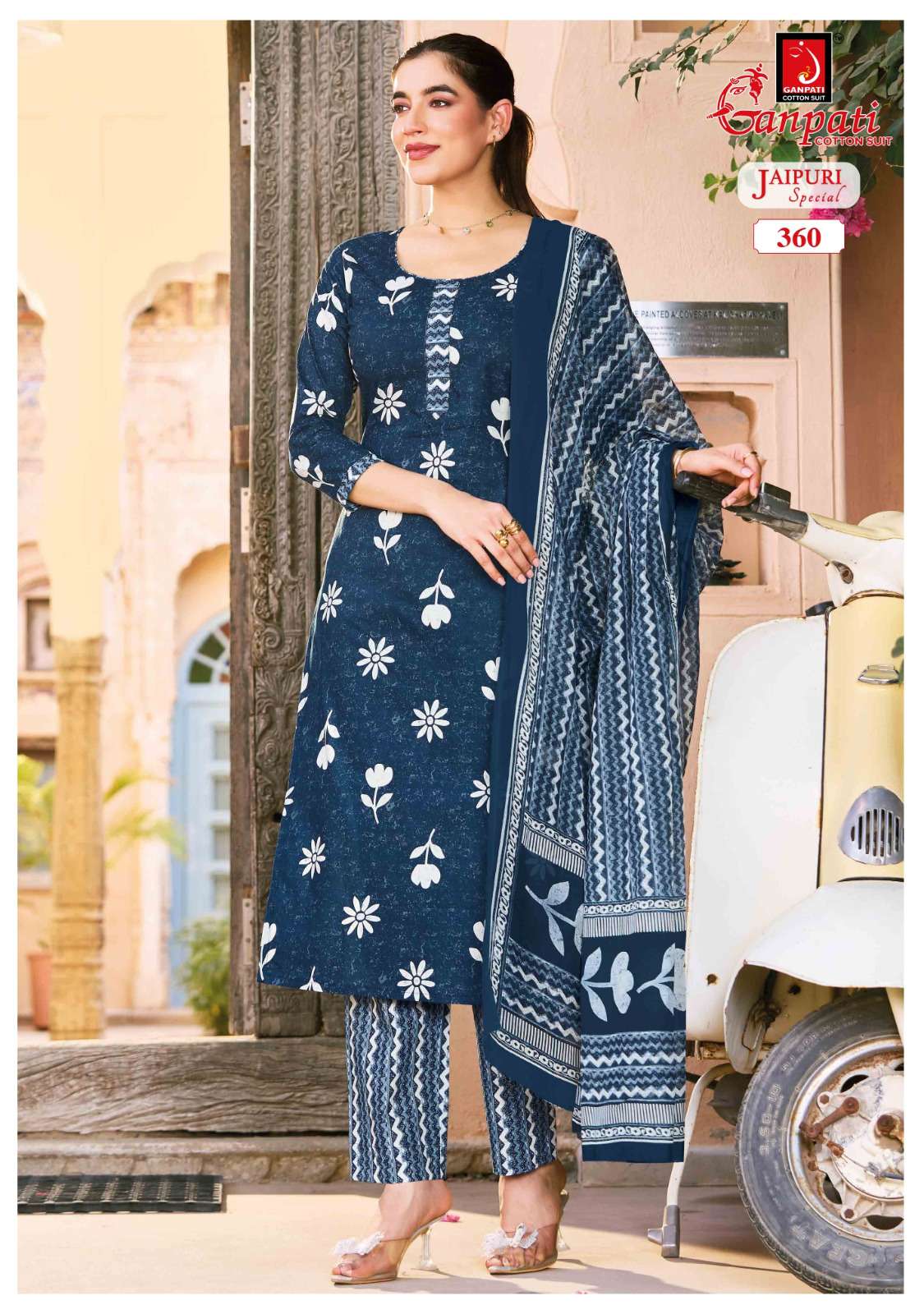 GANPATI JAIPURI VOL 18 COTTON PRINTED READY MADE SUIT