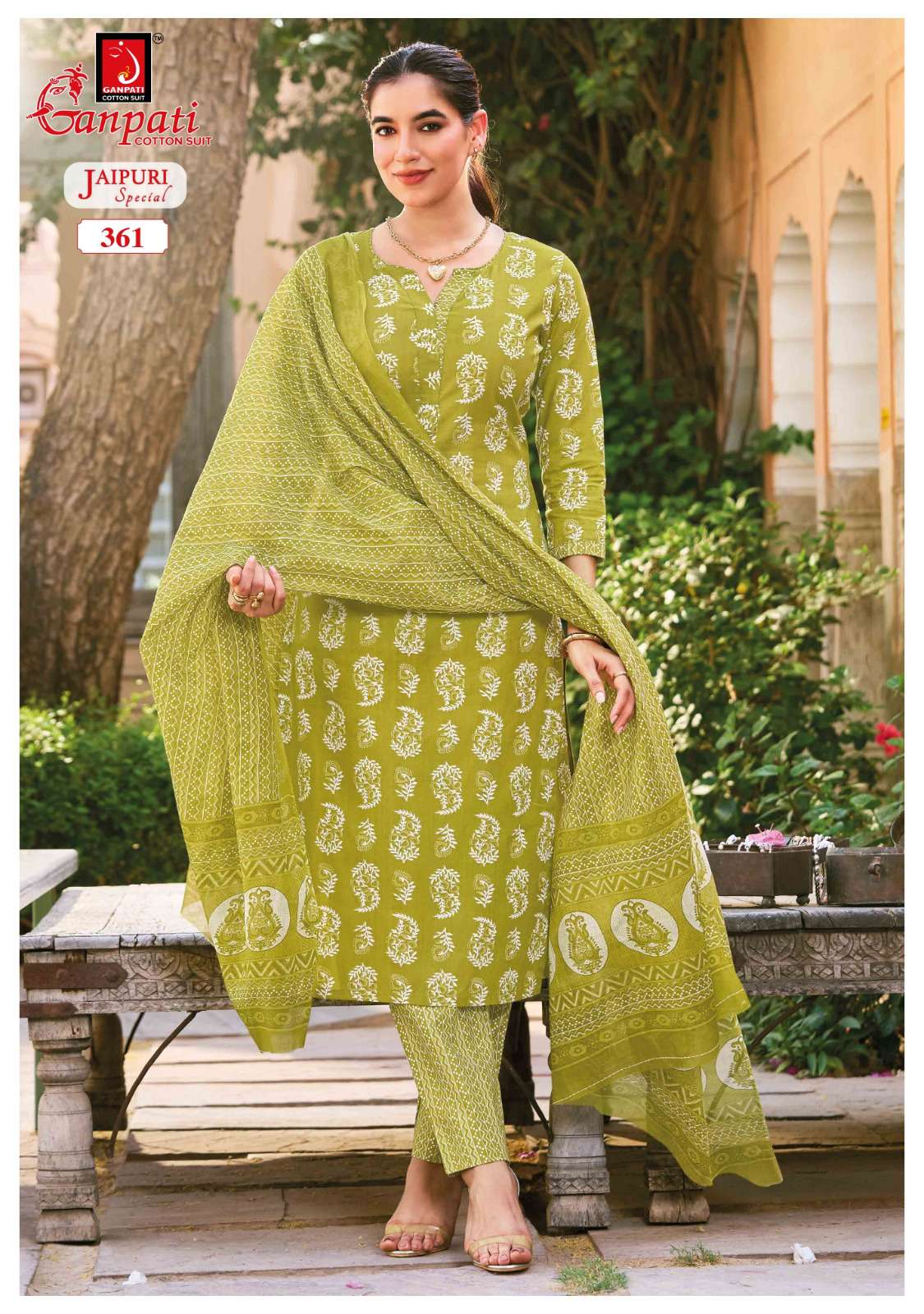 GANPATI JAIPURI VOL 18 COTTON PRINTED READY MADE SUIT