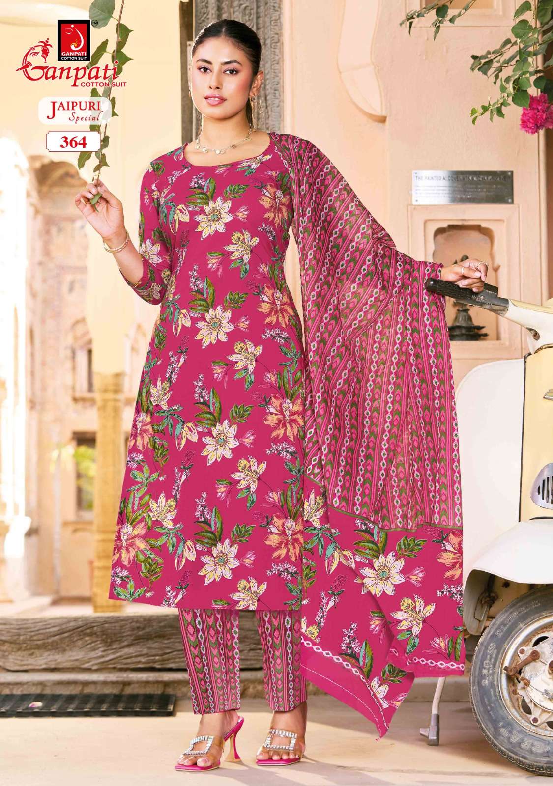 GANPATI JAIPURI VOL 18 COTTON PRINTED READY MADE SUIT
