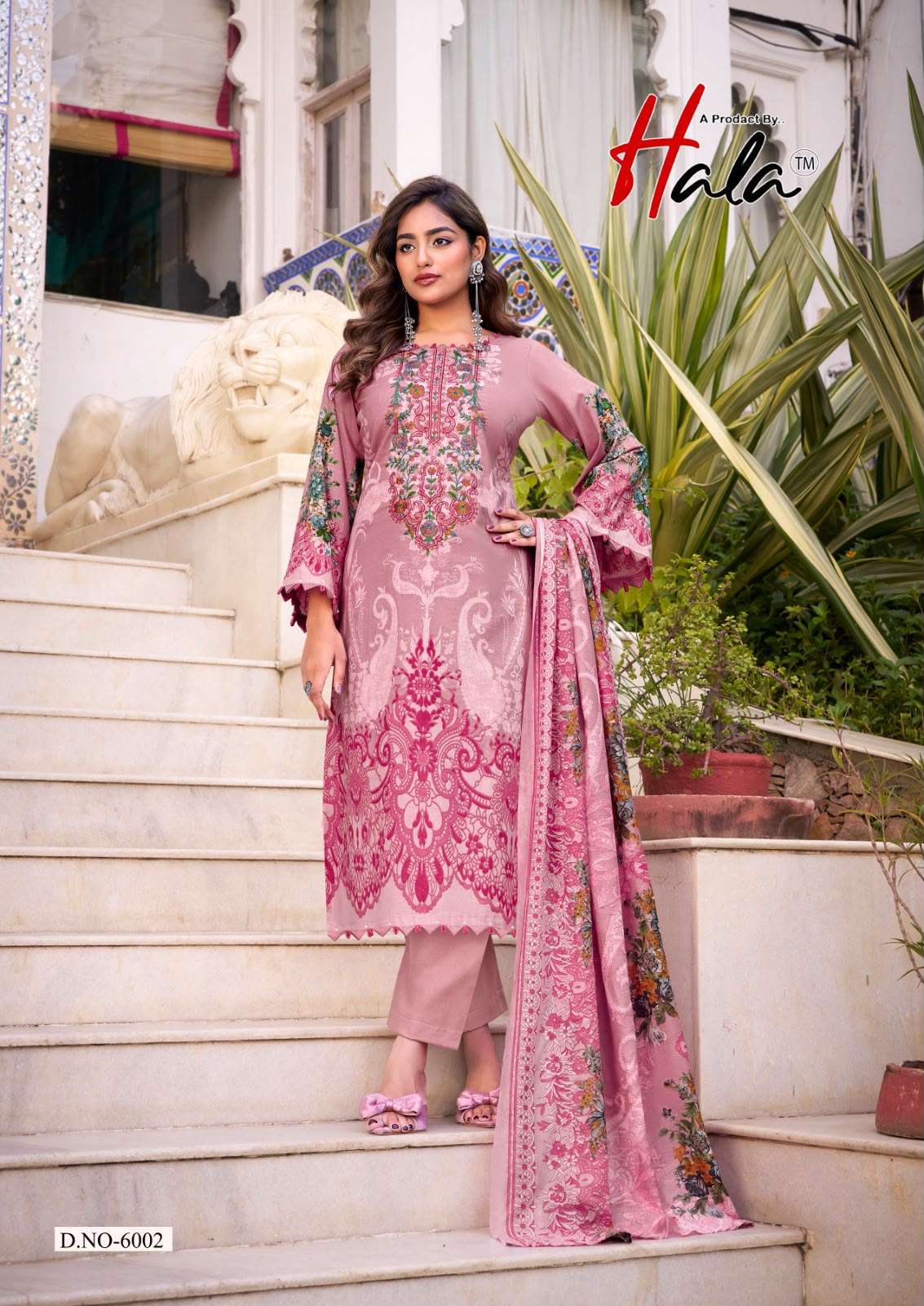 HALA AAYAT VOL 6 COTTON DIGITAL STYLE PRINT WITH FANCY WORK SUIT