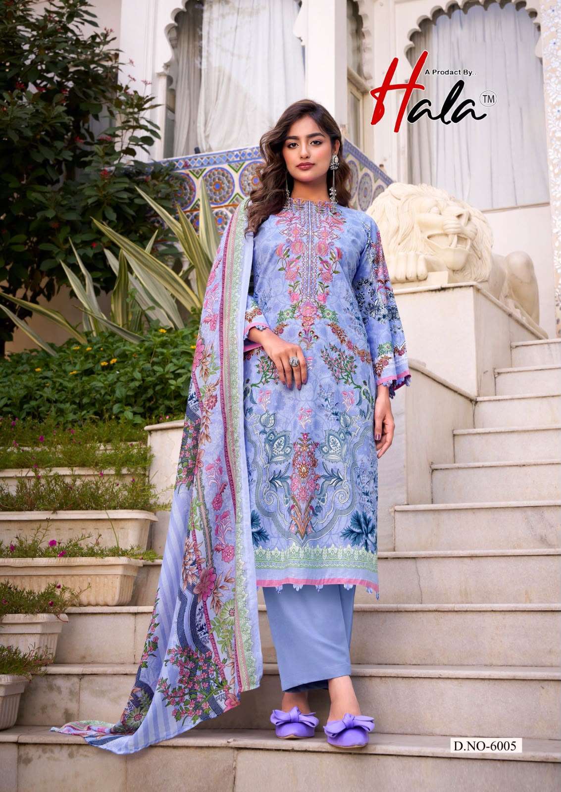 HALA AAYAT VOL 6 COTTON DIGITAL STYLE PRINT WITH FANCY WORK SUIT