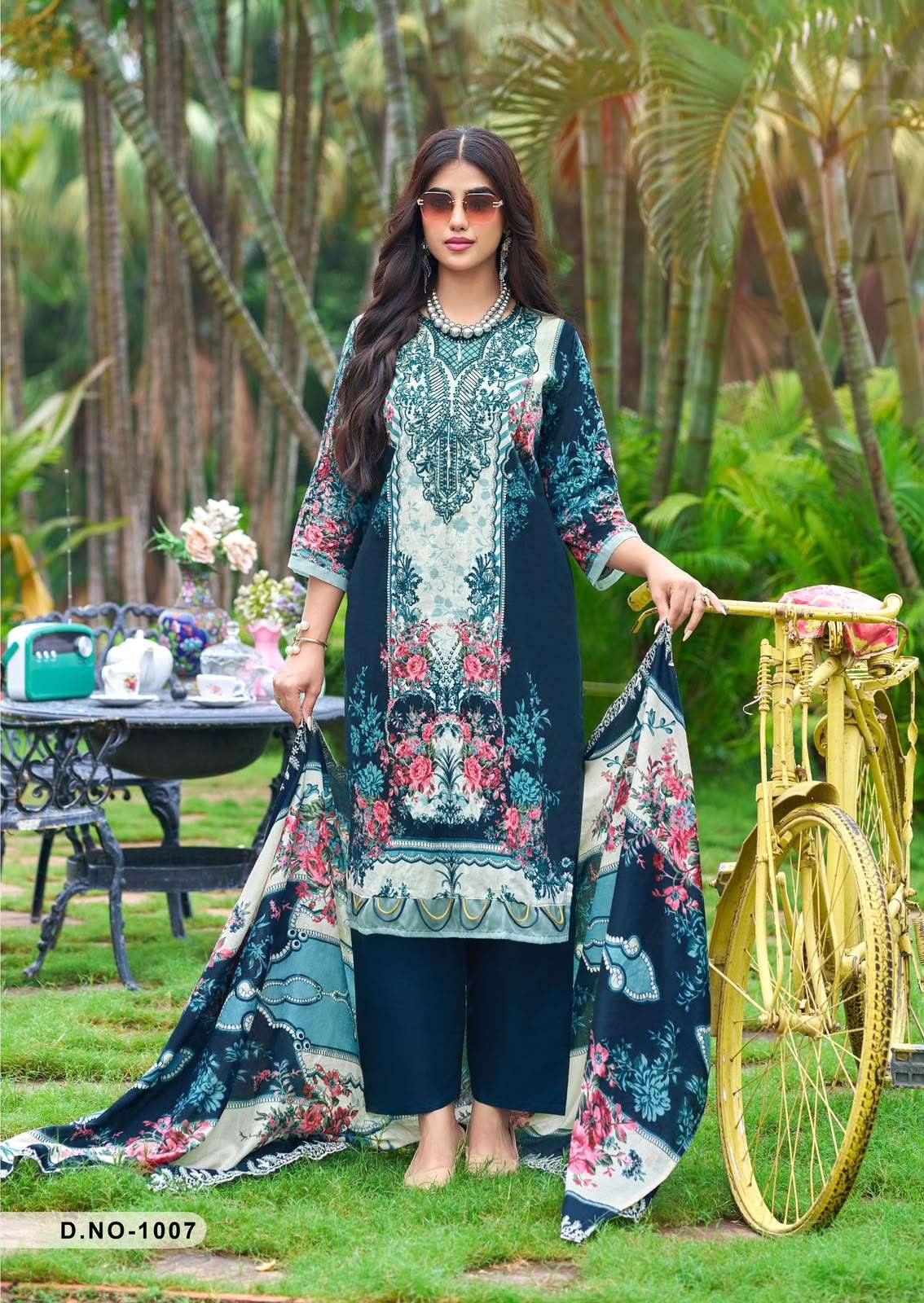 HALA DESIGNER NEEDLE WONDER LAWN COTTON WITH PATCH EMBROIDERY WORK SUIT