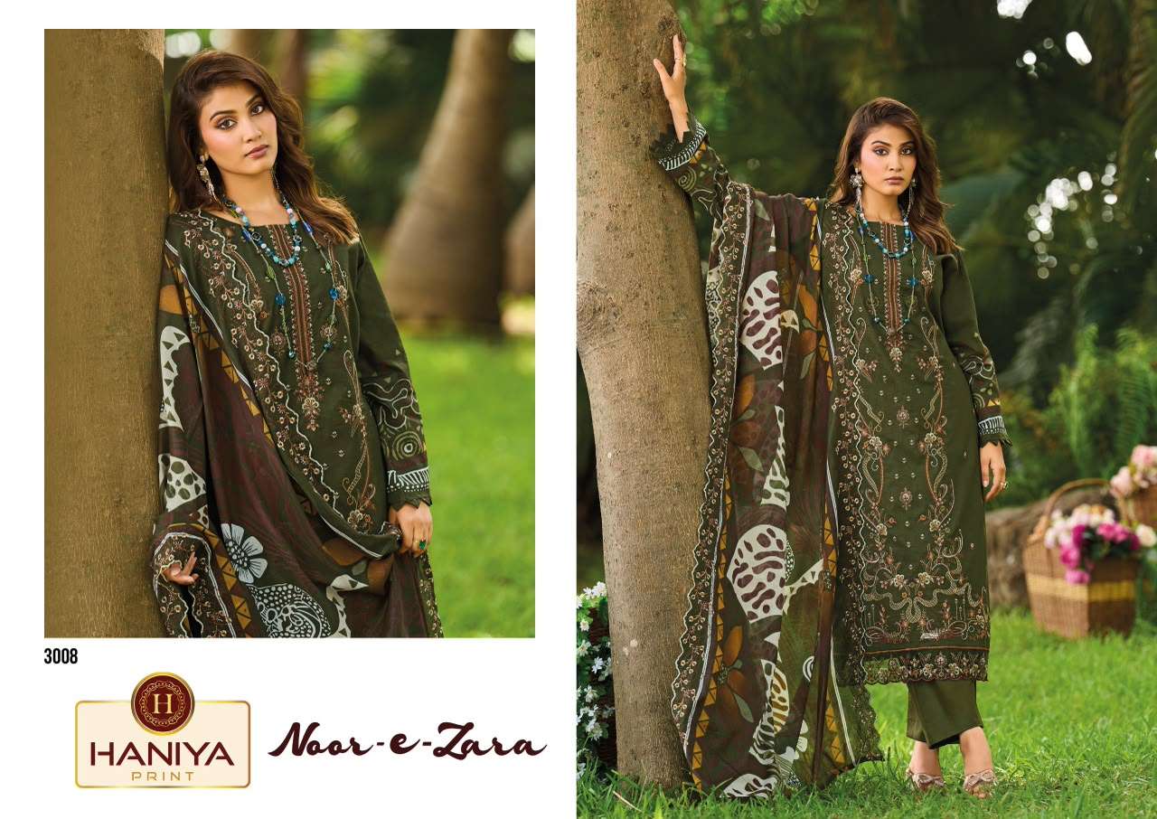 HANIYA PRINT NOOR E ZARA COTTON DIGITAL PRINTS WITH FANCY EMBROIDERY WORK SUIT