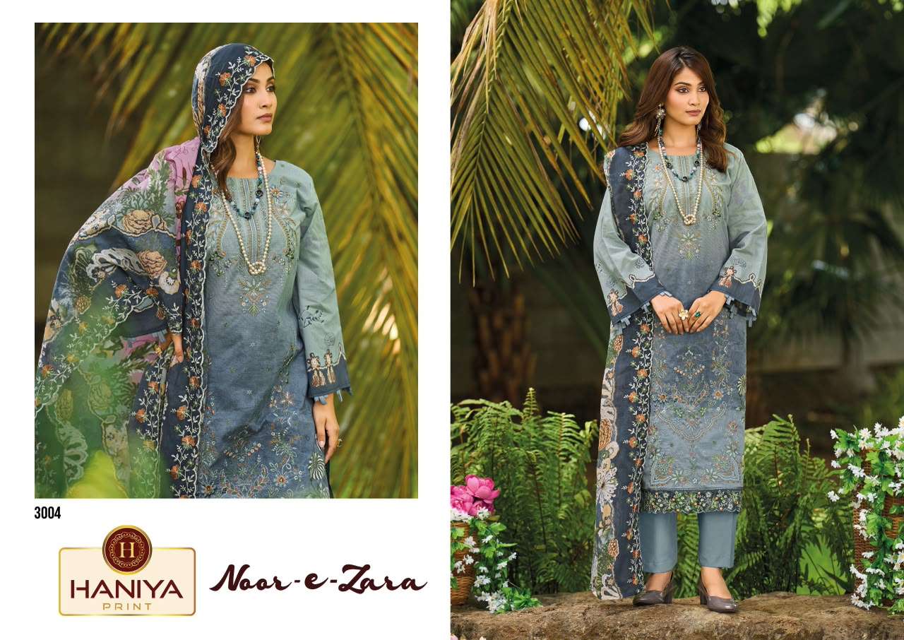 HANIYA PRINT NOOR E ZARA COTTON DIGITAL PRINTS WITH FANCY EMBROIDERY WORK SUIT