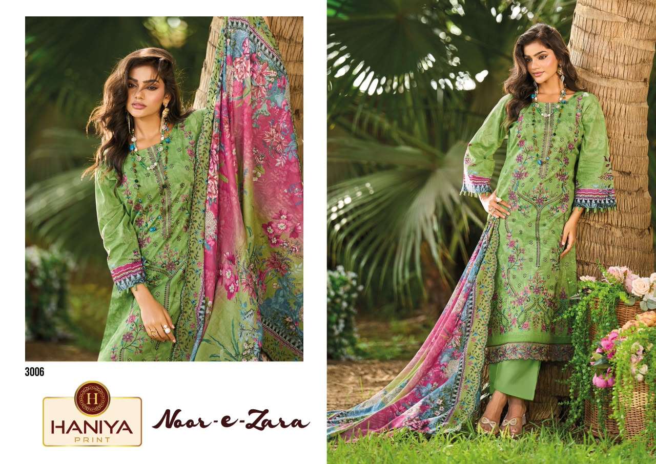 HANIYA PRINT NOOR E ZARA COTTON DIGITAL PRINTS WITH FANCY EMBROIDERY WORK SUIT
