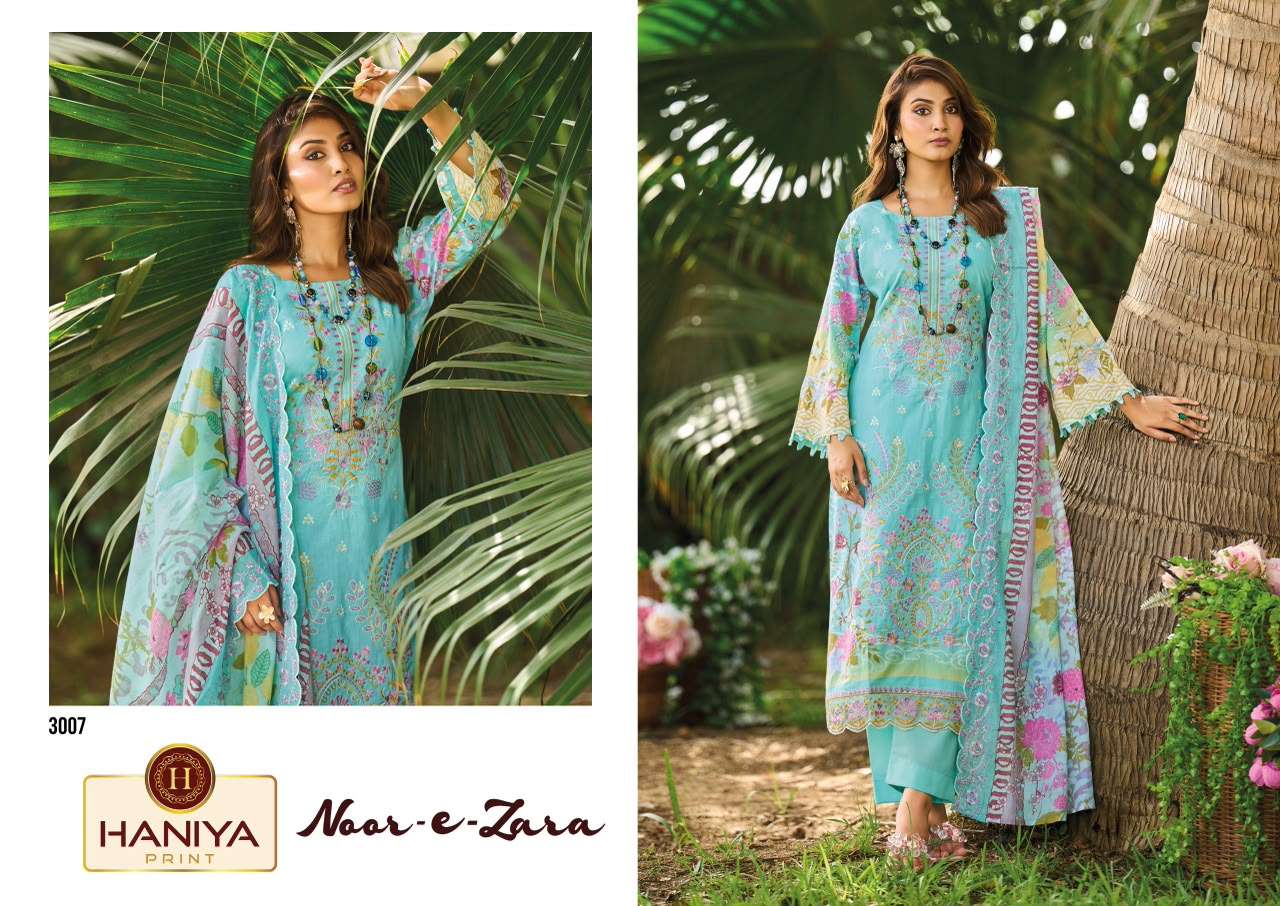 HANIYA PRINT NOOR E ZARA COTTON DIGITAL PRINTS WITH FANCY EMBROIDERY WORK SUIT