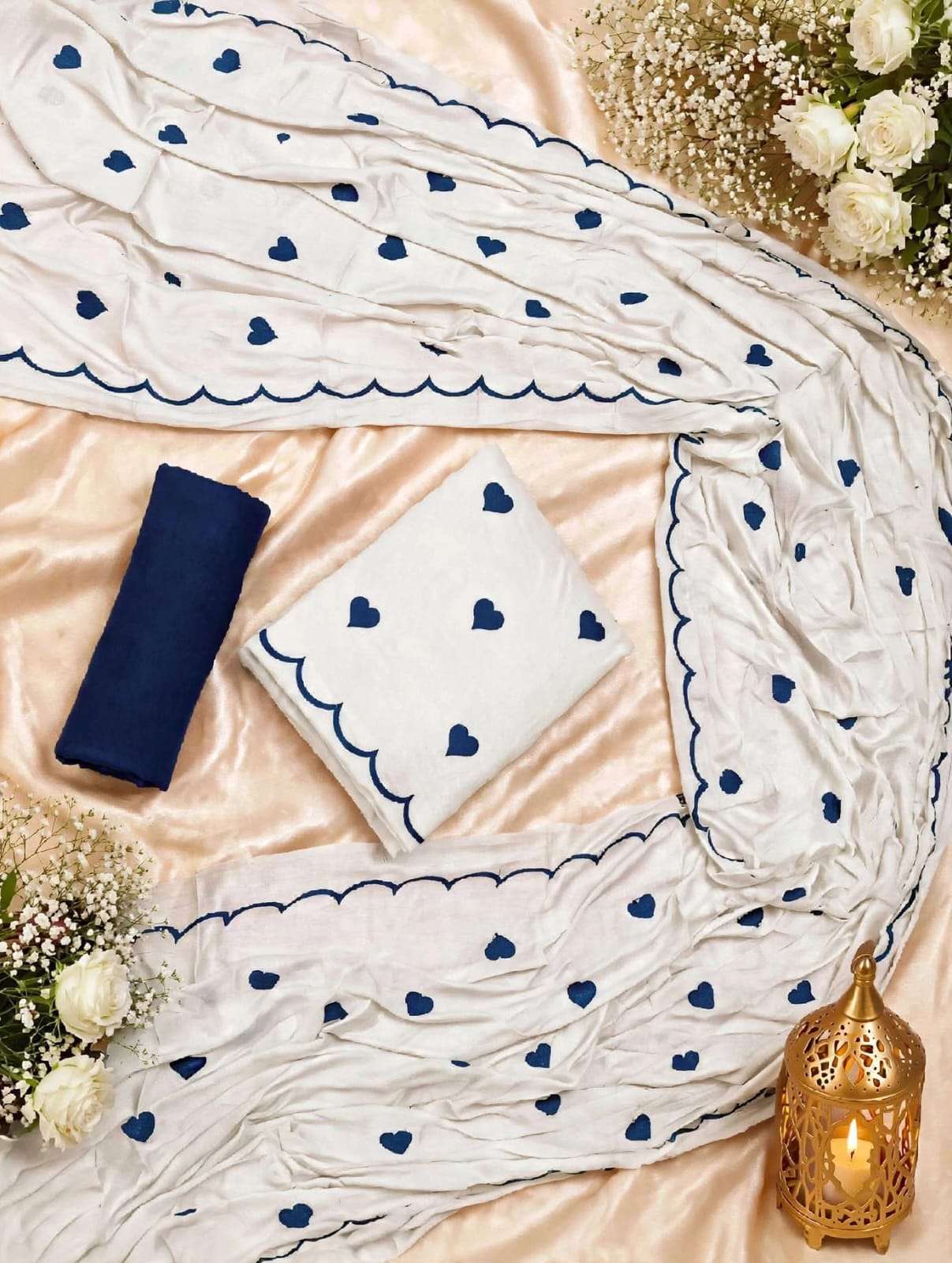 HOUSE OF LIBAS HEART DESIGN COLLECTION RAYON FANCY PRINTS SALWAR SUIT