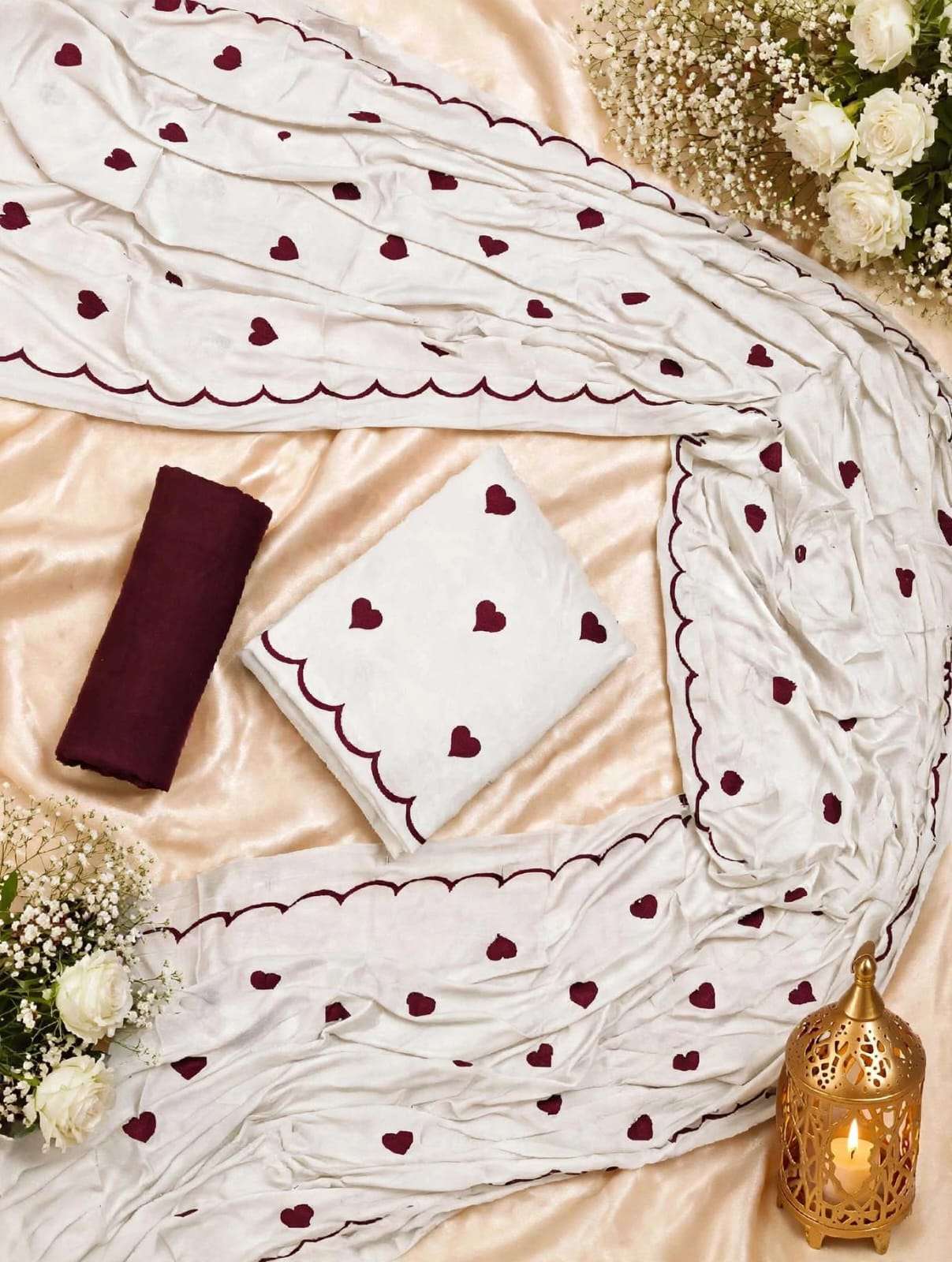 HOUSE OF LIBAS HEART DESIGN COLLECTION RAYON FANCY PRINTS SALWAR SUIT