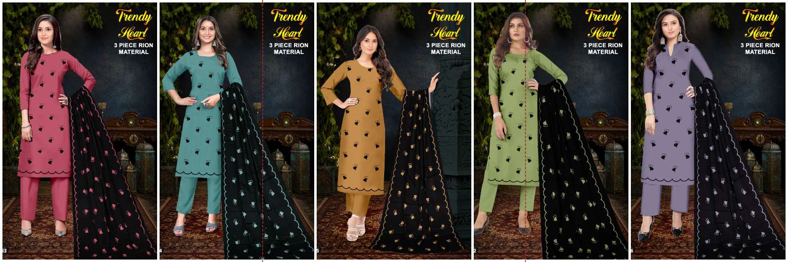 HOUSE OF LIBAS TRENDY HEART RAYON FANCY PRINT LADIES SALWAR SUIT