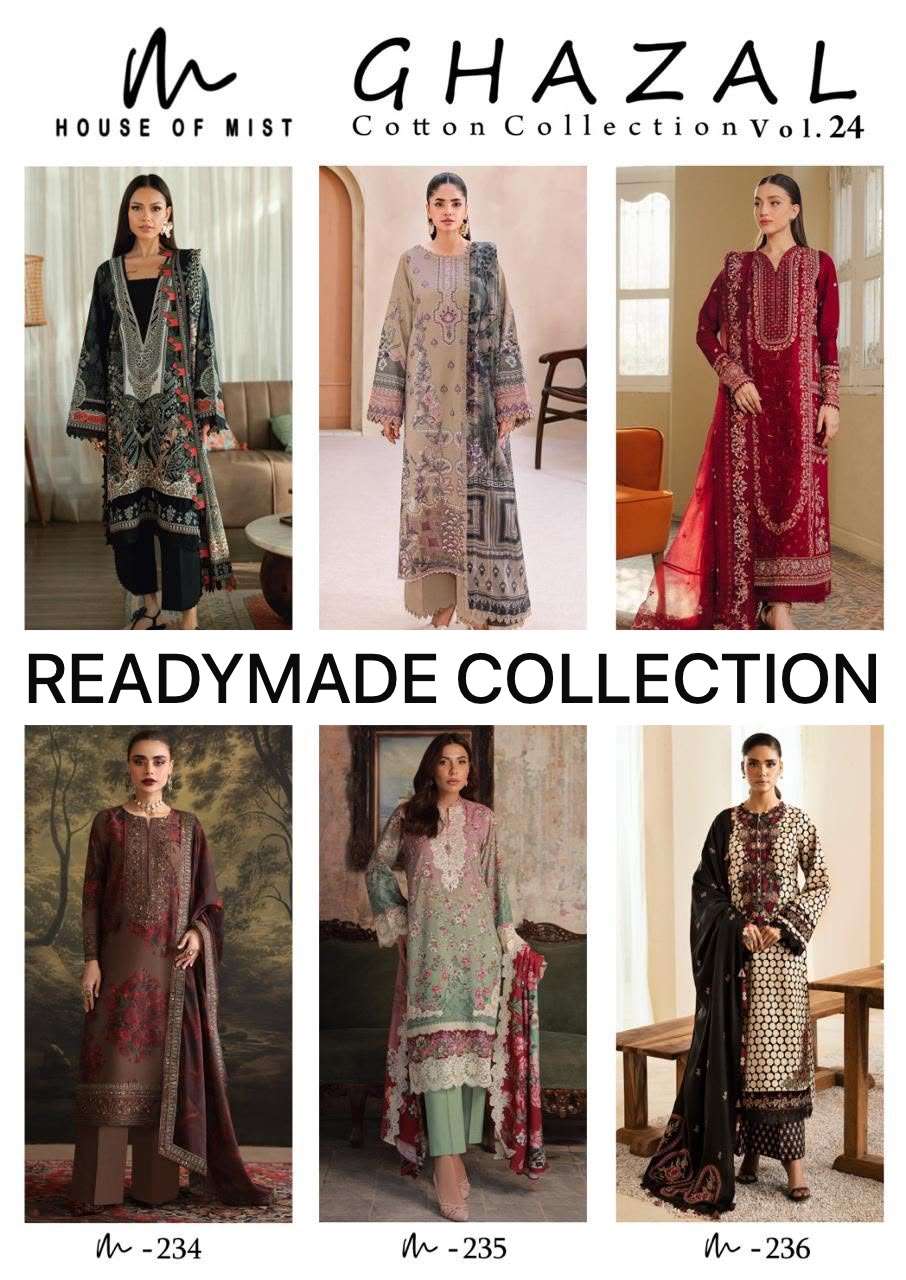 HOUSE OF MIST GHAZAL COTTON COLLECTION VOL 24 READY MADE COLLECTION 