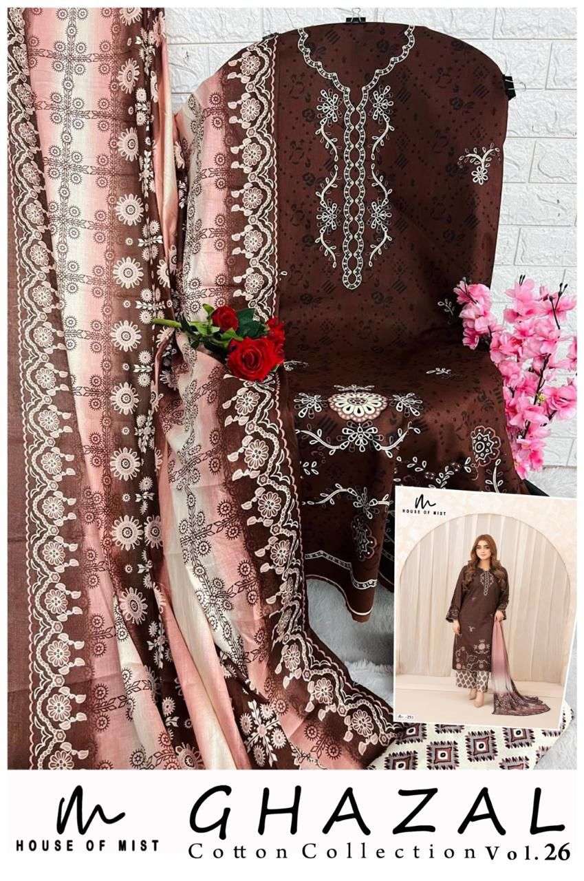 HOUSE OF MIST GHAZAL COTTON COLLECTION VOL 26 COTTON DIGITAL PRINT SALWAR SUIT