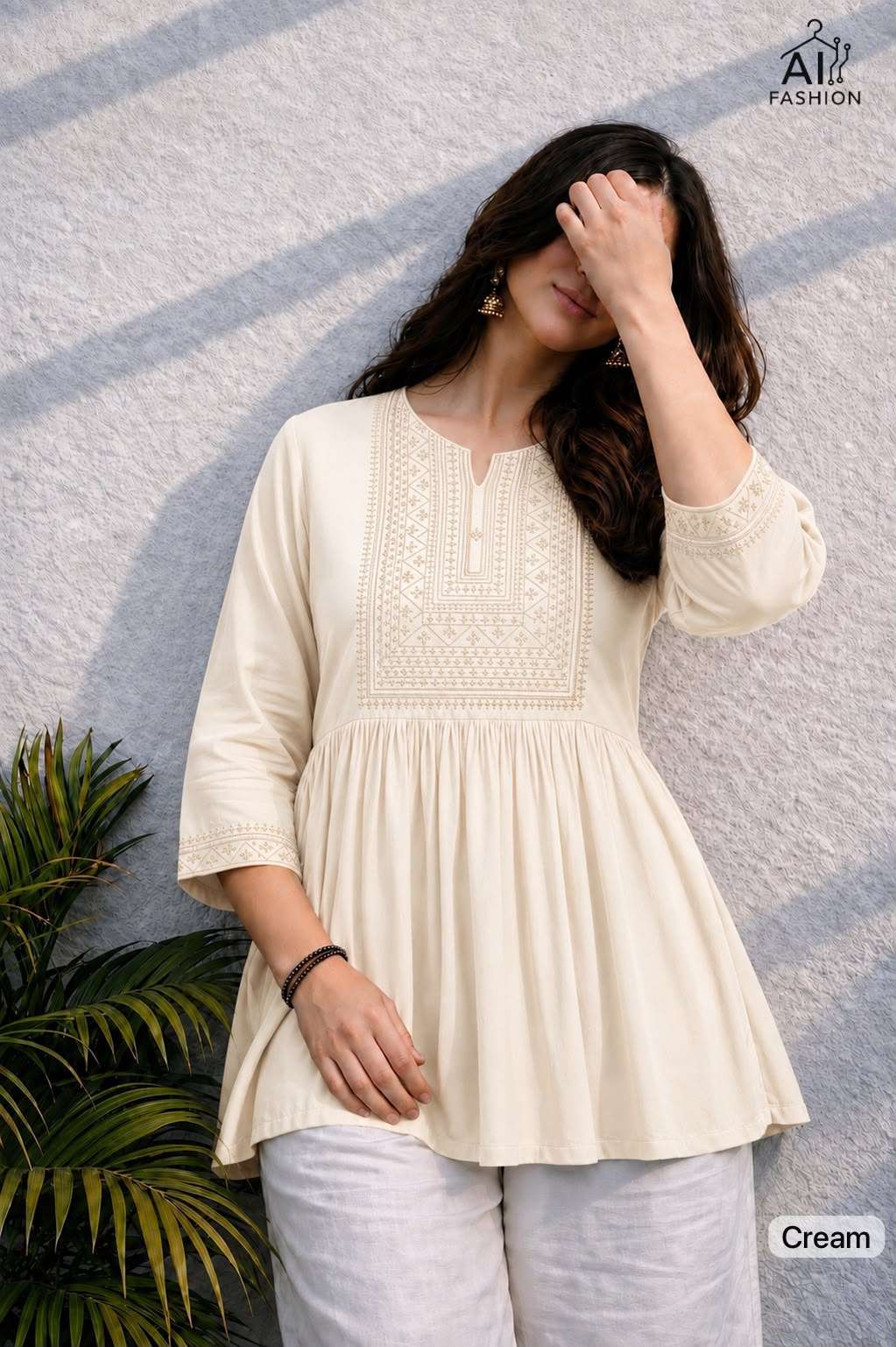 INLI ADAA 2.0 RAYON FANCY WORKS LADIES WESTERN WEAR TOP
