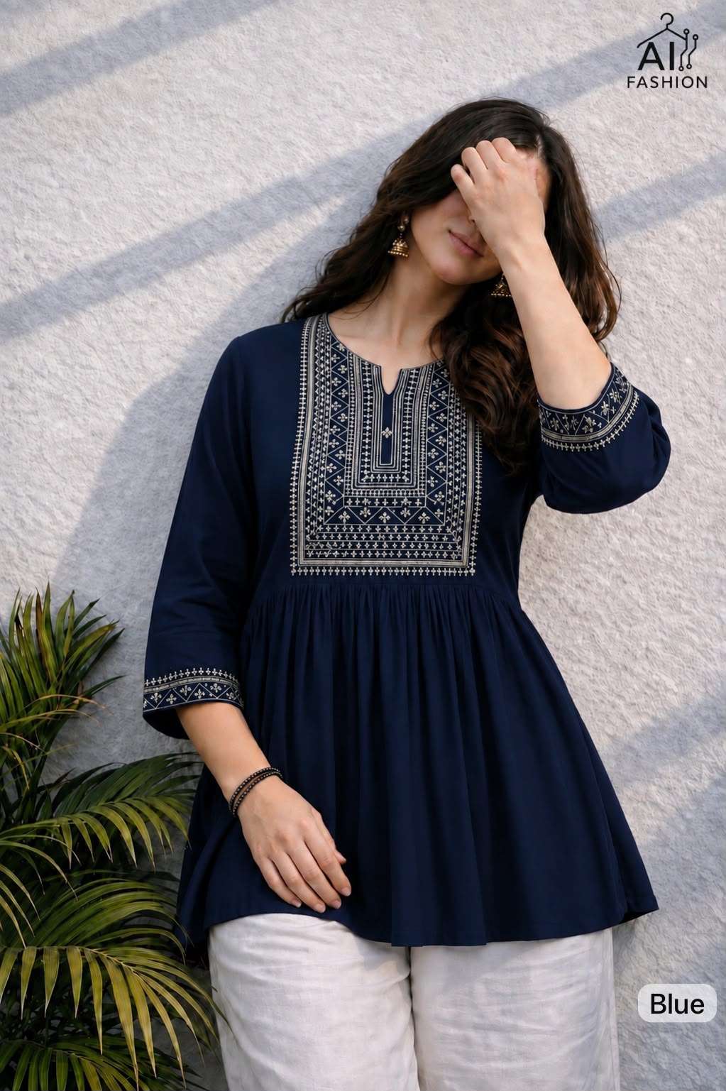 INLI ADAA 2.0 RAYON FANCY WORKS LADIES WESTERN WEAR TOP
