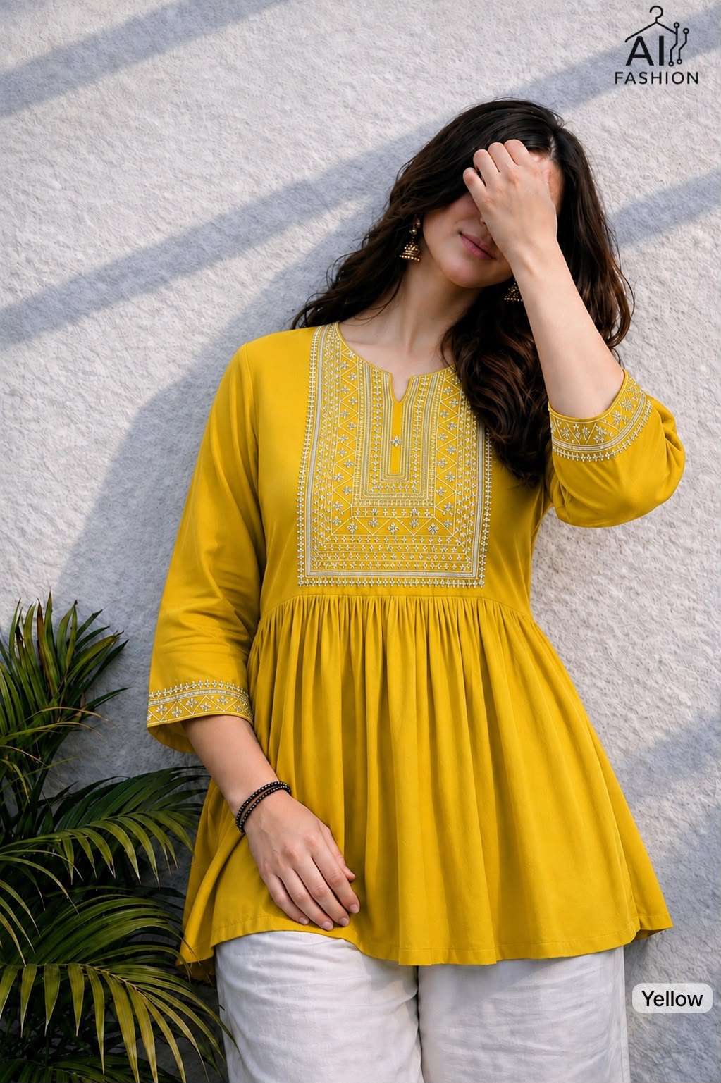 INLI ADAA 2.0 RAYON FANCY WORKS LADIES WESTERN WEAR TOP