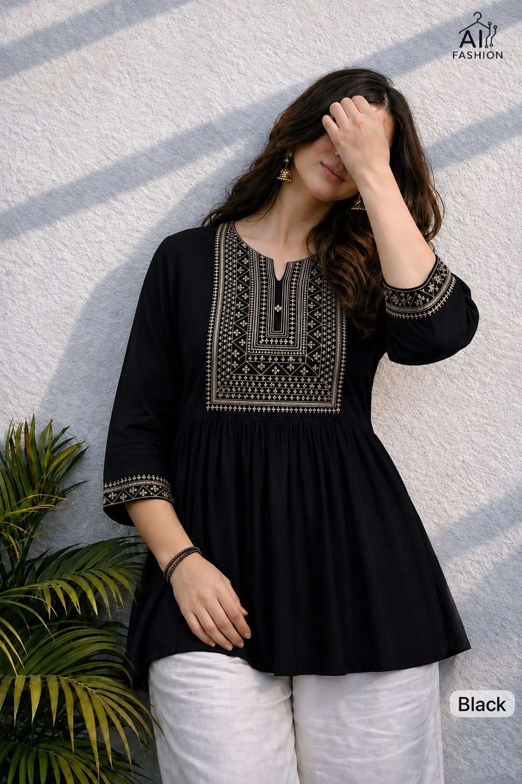 INLI ADAA 2.0 RAYON FANCY WORKS LADIES WESTERN WEAR TOP