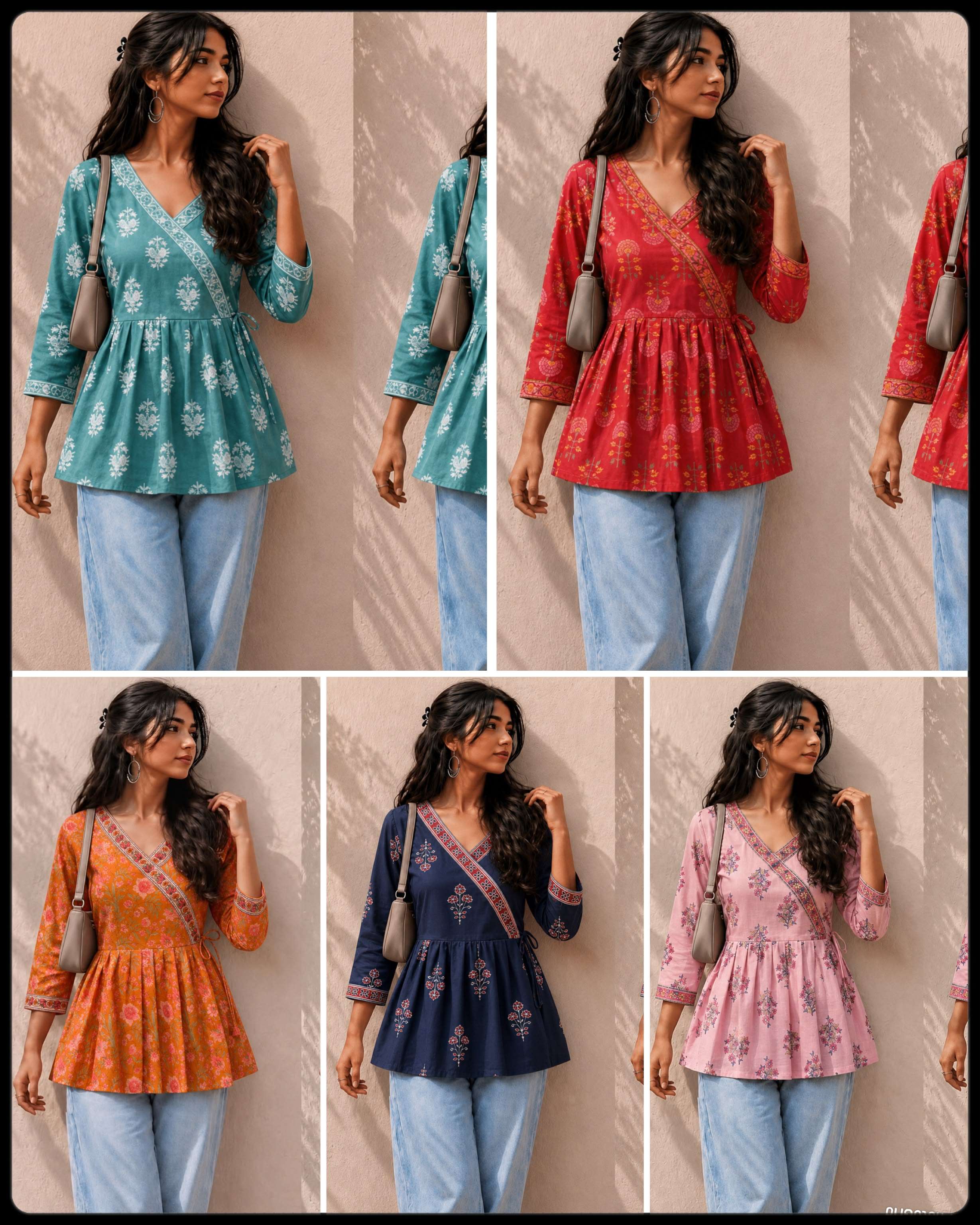 INLI PEPLUM TOP COLLECTION VOL 2 COTTON PRINTED FANCY WEAR LADIES TOP
