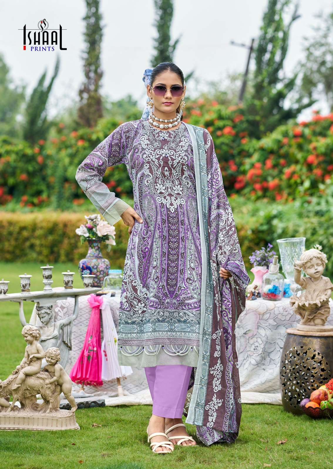 ISHAAL PRINTS GULMOHAR VOL 42 LAWN COTTON DIGITAL PRINTS SALWAR SUIT