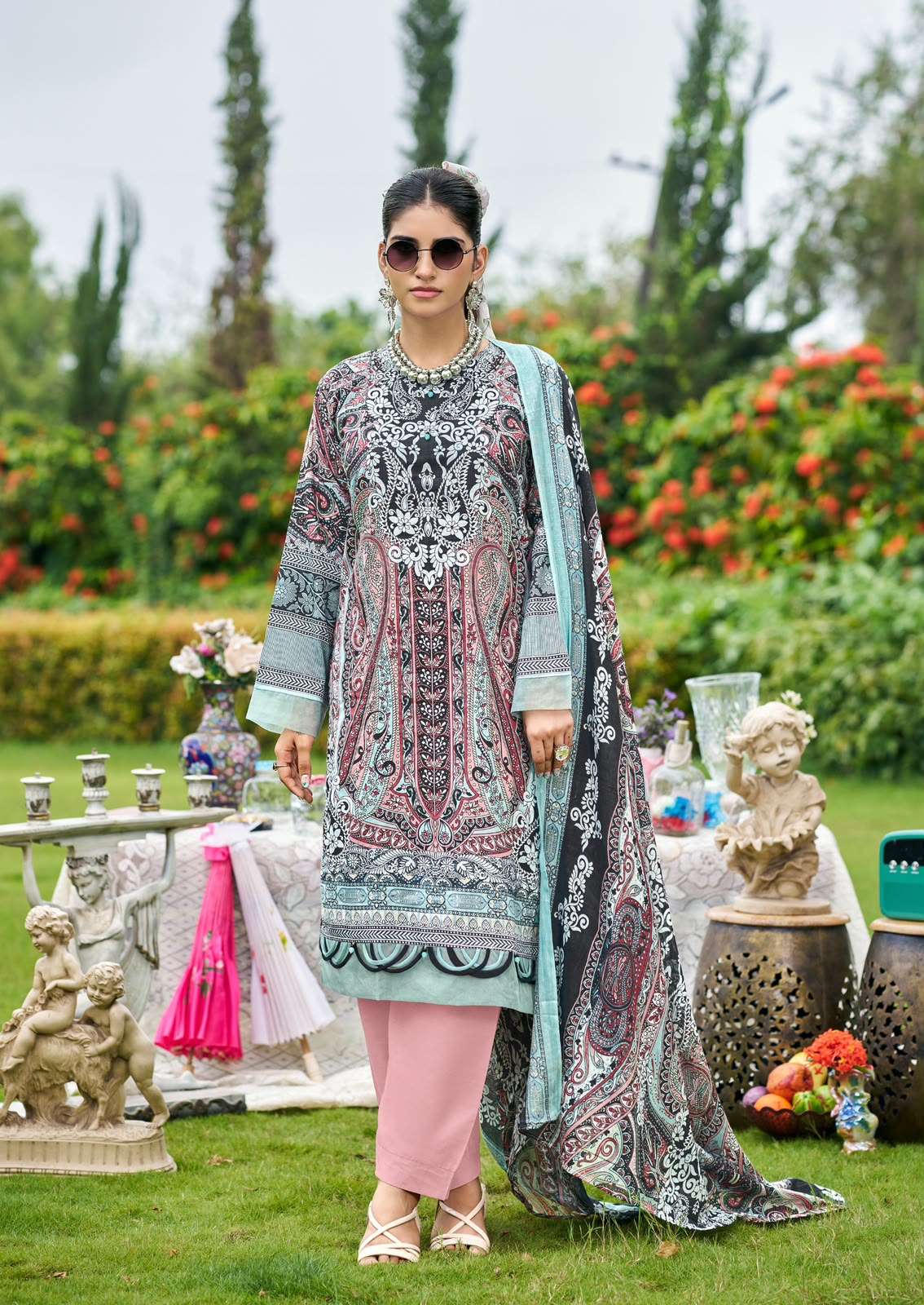 ISHAAL PRINTS GULMOHAR VOL 42 LAWN COTTON DIGITAL PRINTS SALWAR SUIT