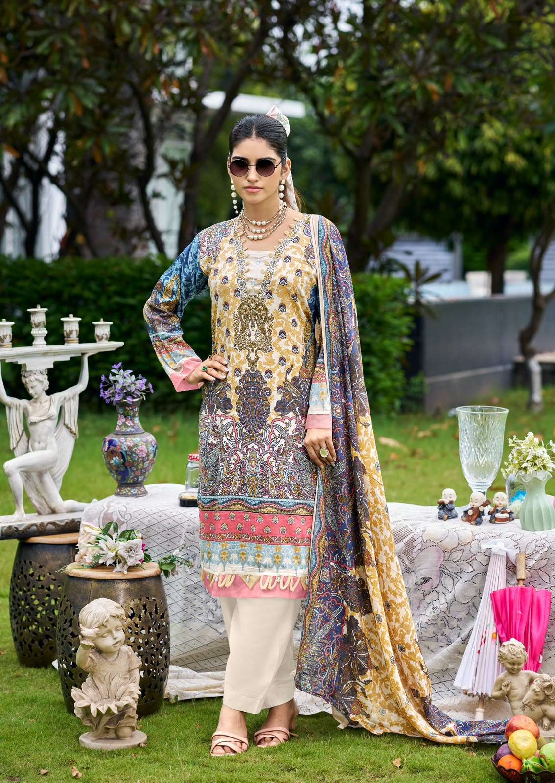 ISHAAL PRINTS GULMOHAR VOL 42 LAWN COTTON DIGITAL PRINTS SALWAR SUIT