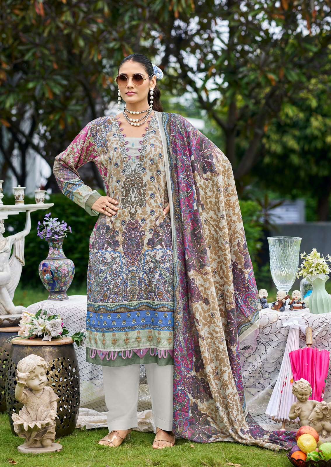 ISHAAL PRINTS GULMOHAR VOL 42 LAWN COTTON DIGITAL PRINTS SALWAR SUIT