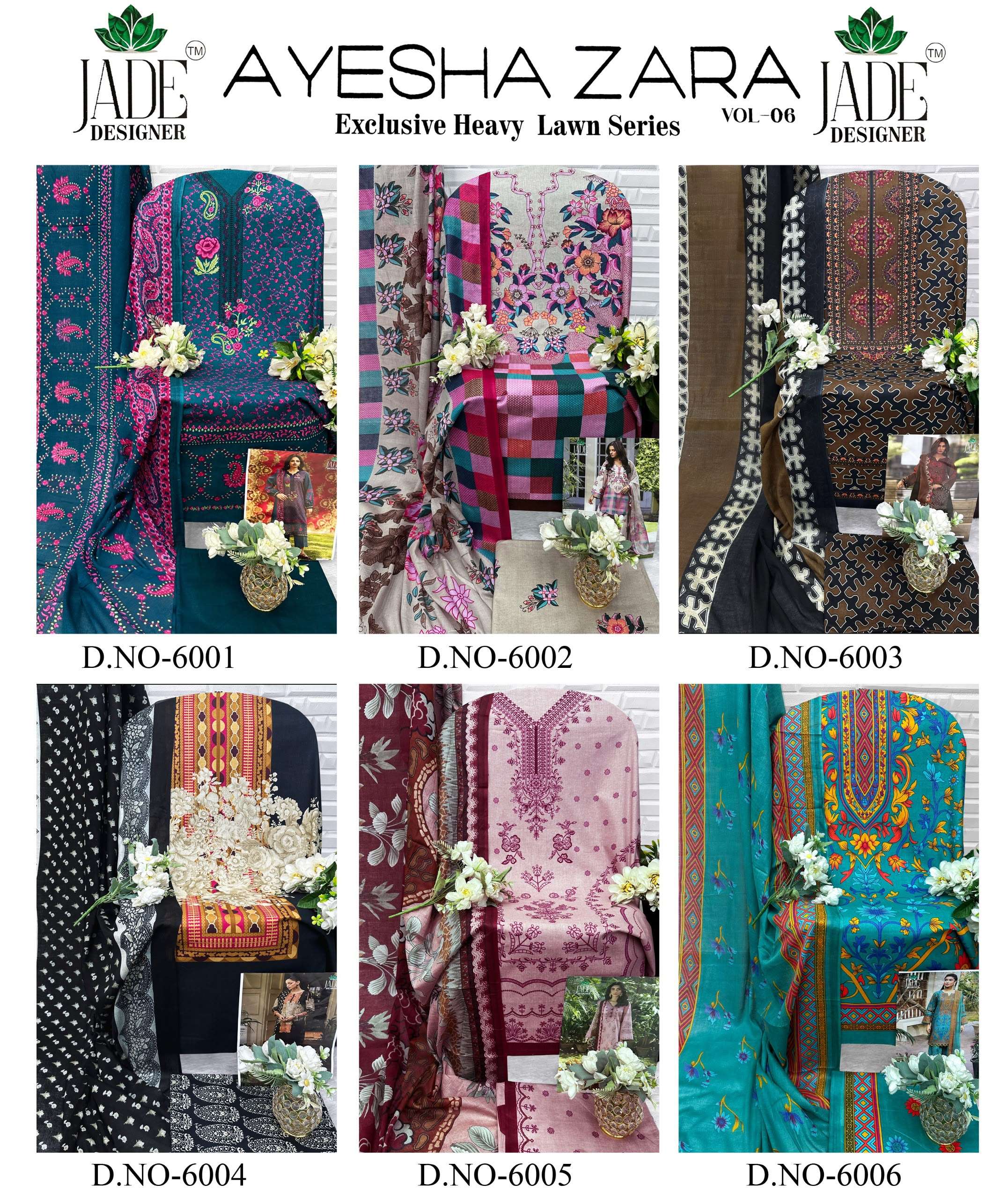 JADE AYESHA ZARA VOL 6 LAWN COTTON DIGITAL PRINT SALWAR SUIT