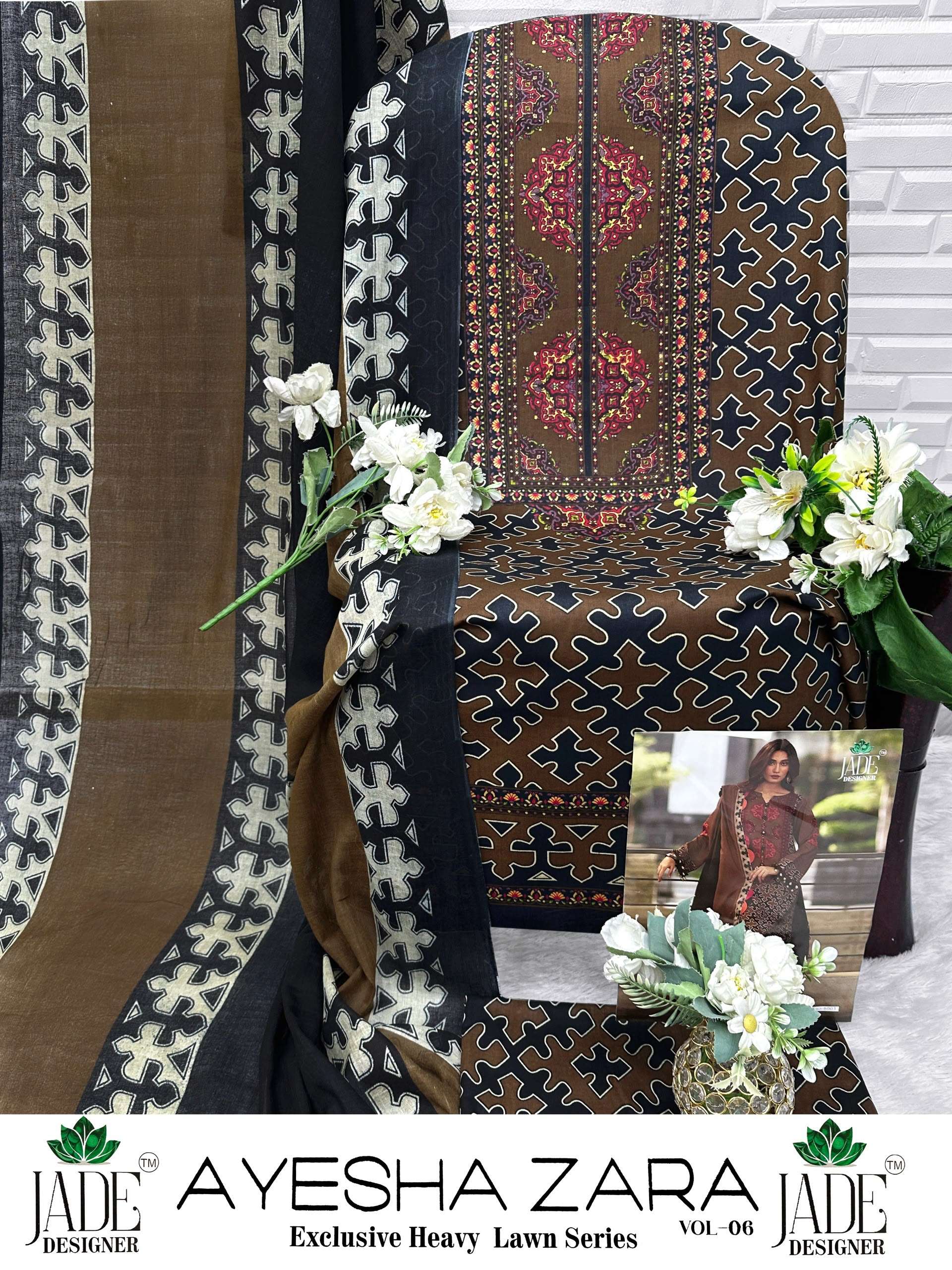 JADE AYESHA ZARA VOL 6 LAWN COTTON DIGITAL PRINT SALWAR SUIT