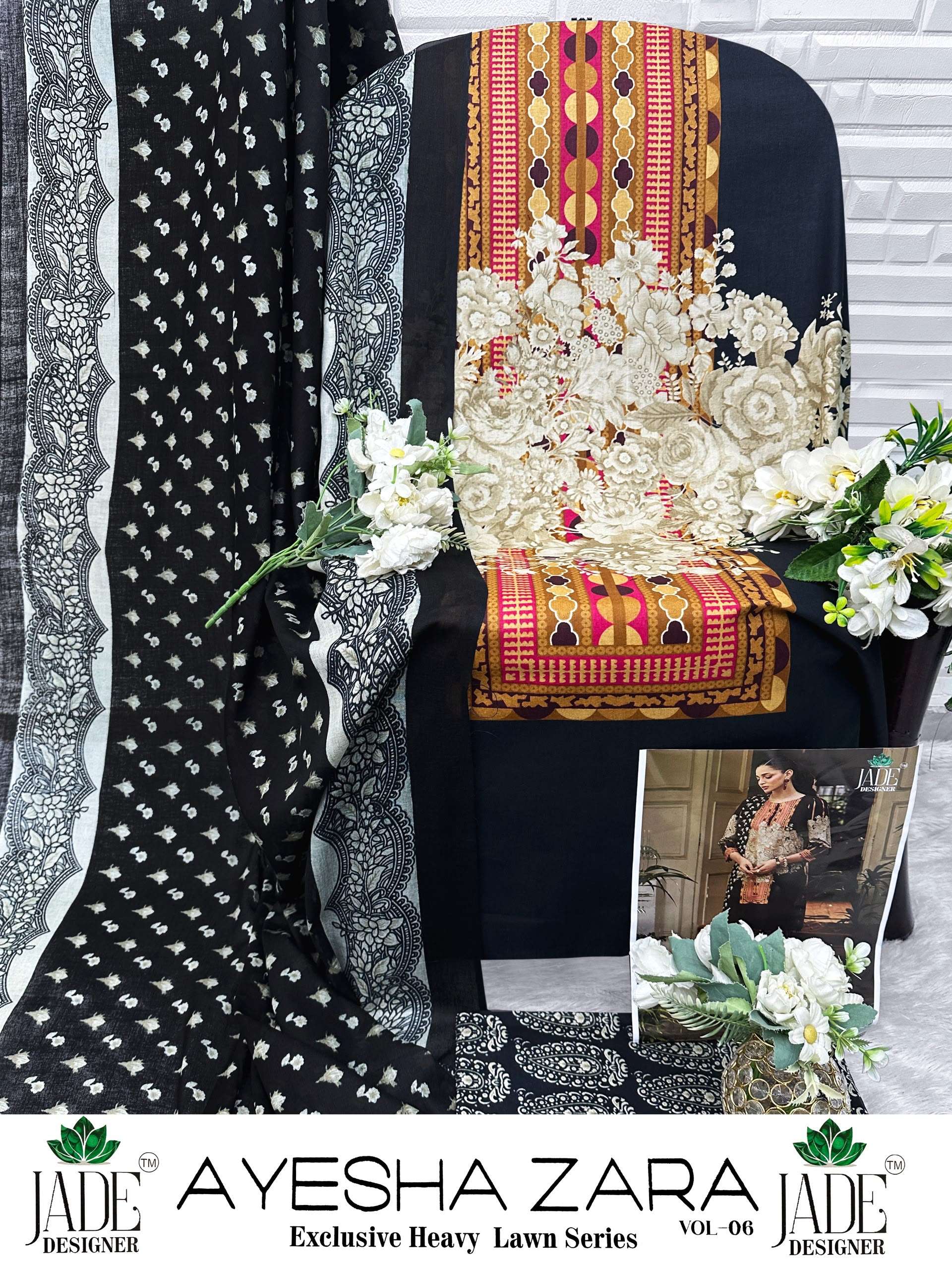 JADE AYESHA ZARA VOL 6 LAWN COTTON DIGITAL PRINT SALWAR SUIT