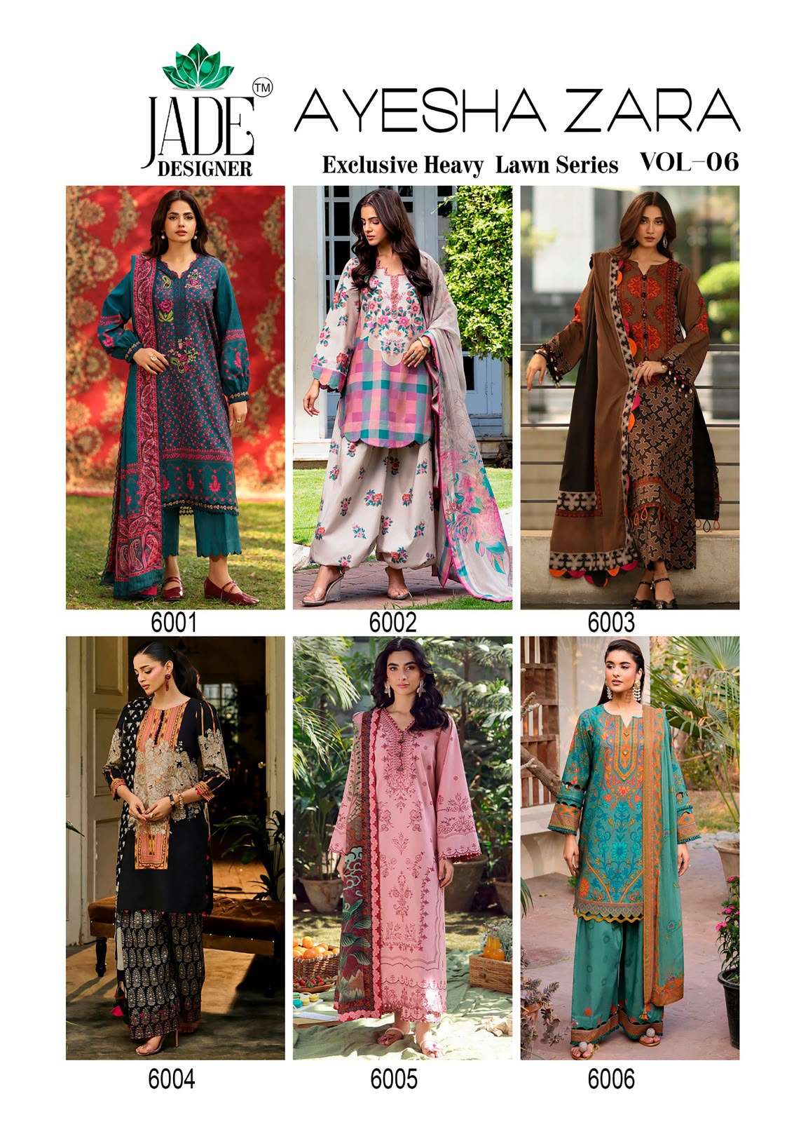 JADE AYESHA ZARA VOL 6 LAWN COTTON DIGITAL PRINT SALWAR SUIT