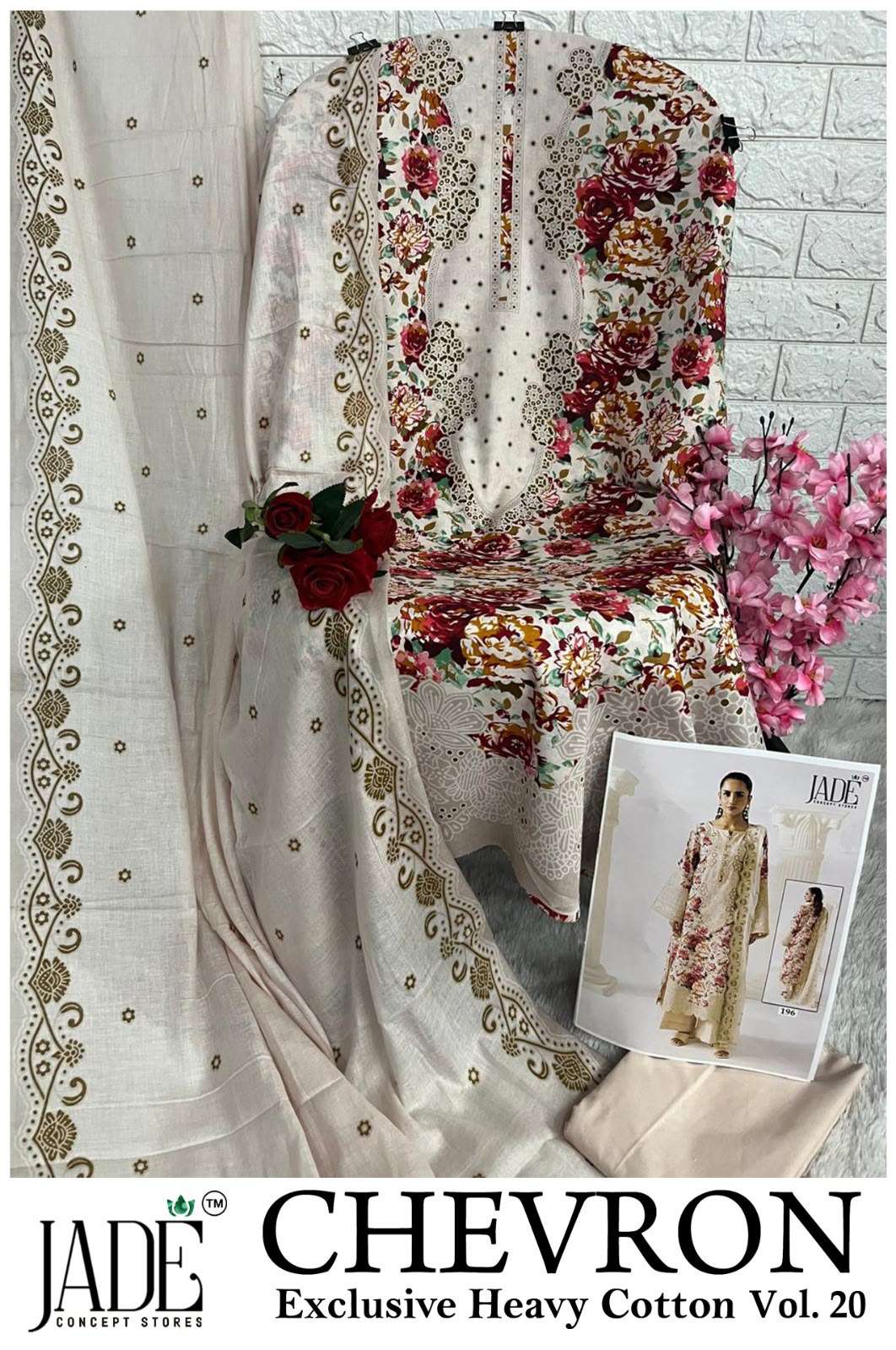 JADE CHEVRON EXCLUSIVE HEAVY COTTON VOL 20 COTTON DIGITAL PRINTS SALWAR SUIT