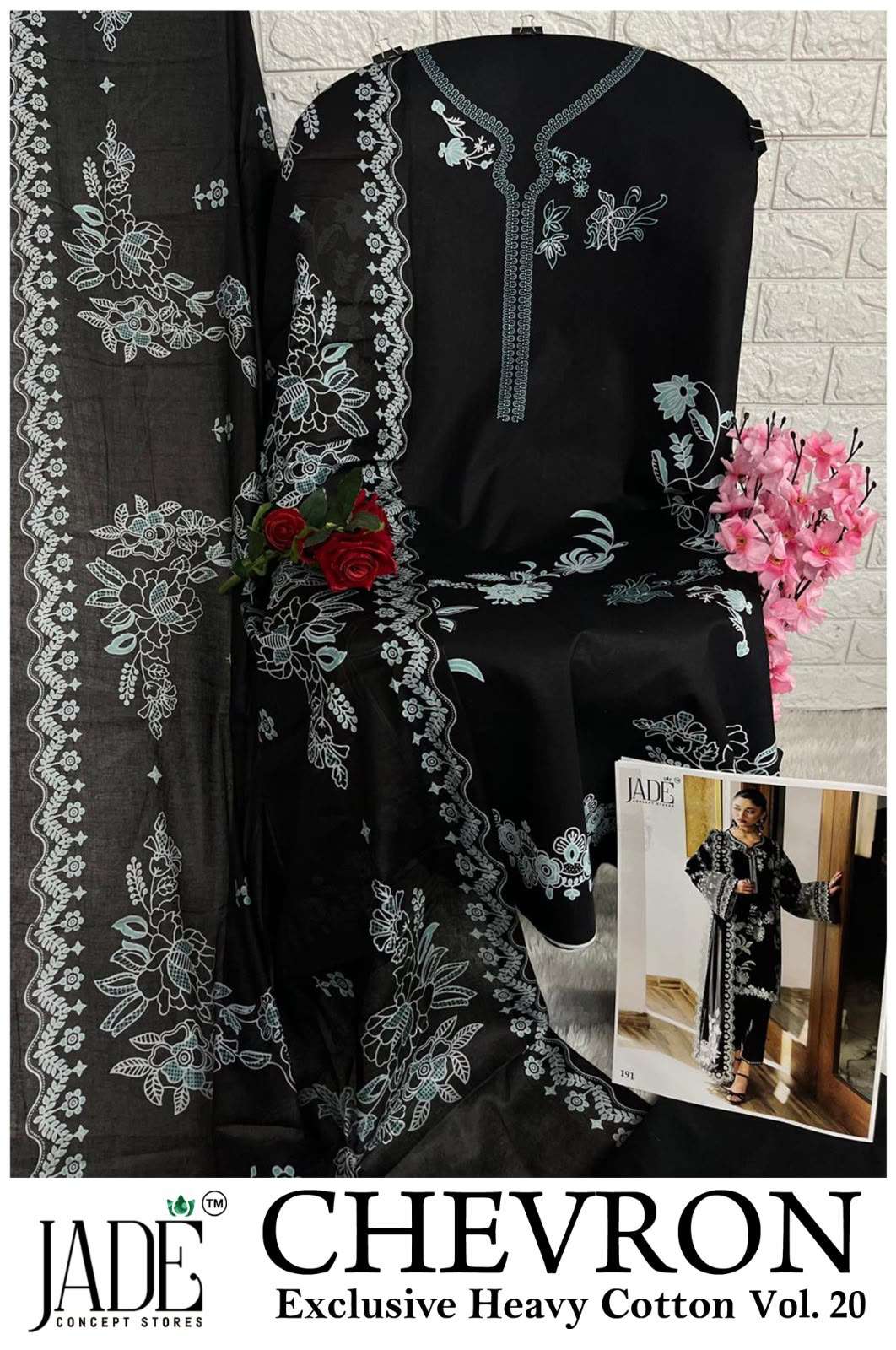 JADE CHEVRON EXCLUSIVE HEAVY COTTON VOL 20 COTTON DIGITAL PRINTS SALWAR SUIT