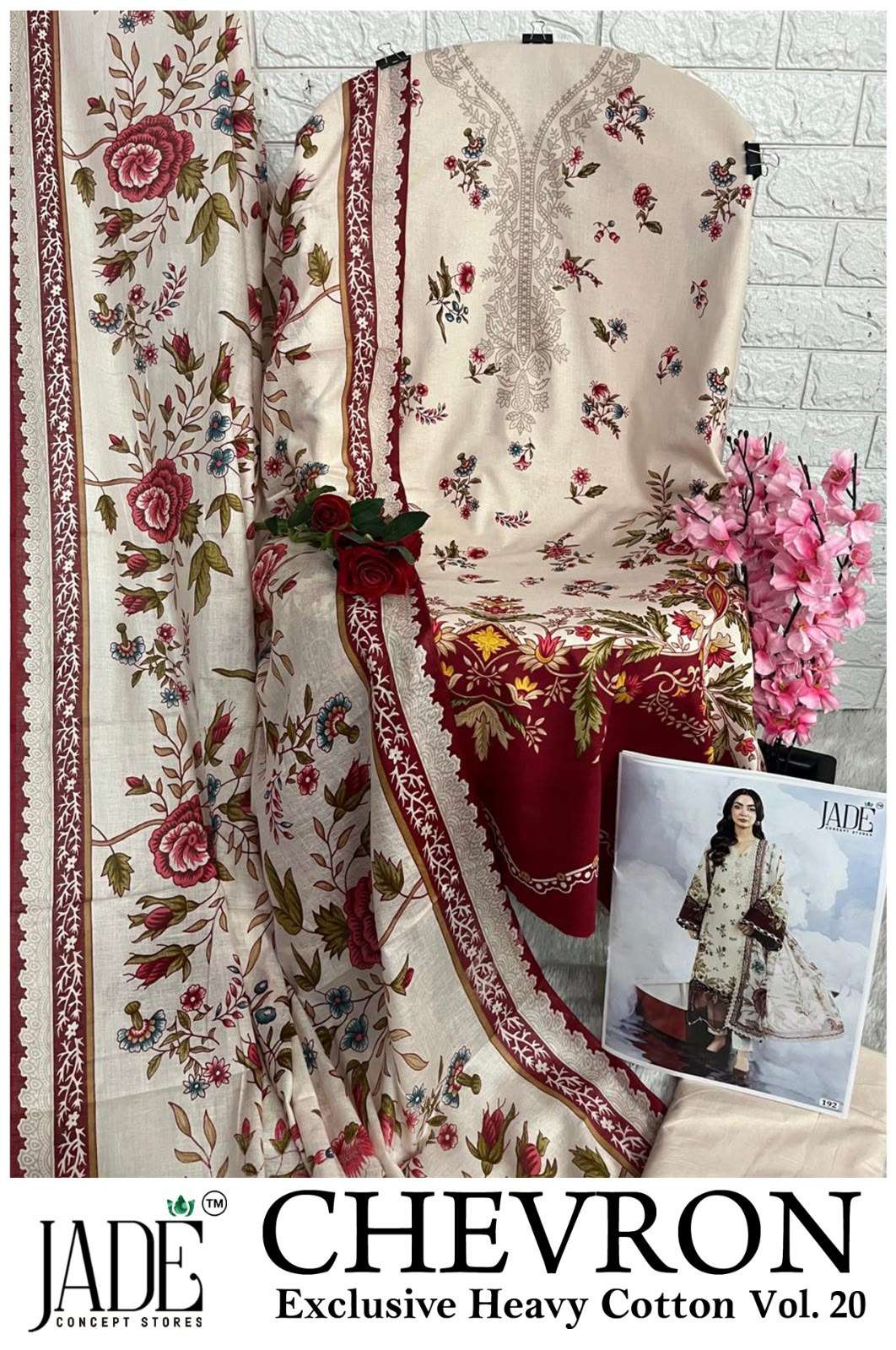 JADE CHEVRON EXCLUSIVE HEAVY COTTON VOL 20 COTTON DIGITAL PRINTS SALWAR SUIT