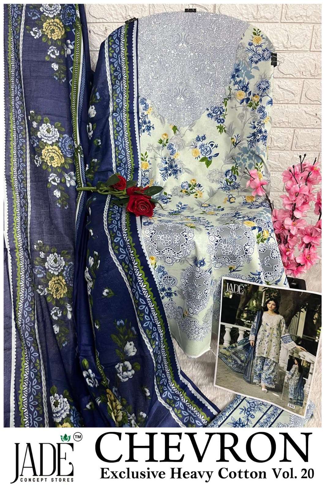 JADE CHEVRON EXCLUSIVE HEAVY COTTON VOL 20 COTTON DIGITAL PRINTS SALWAR SUIT