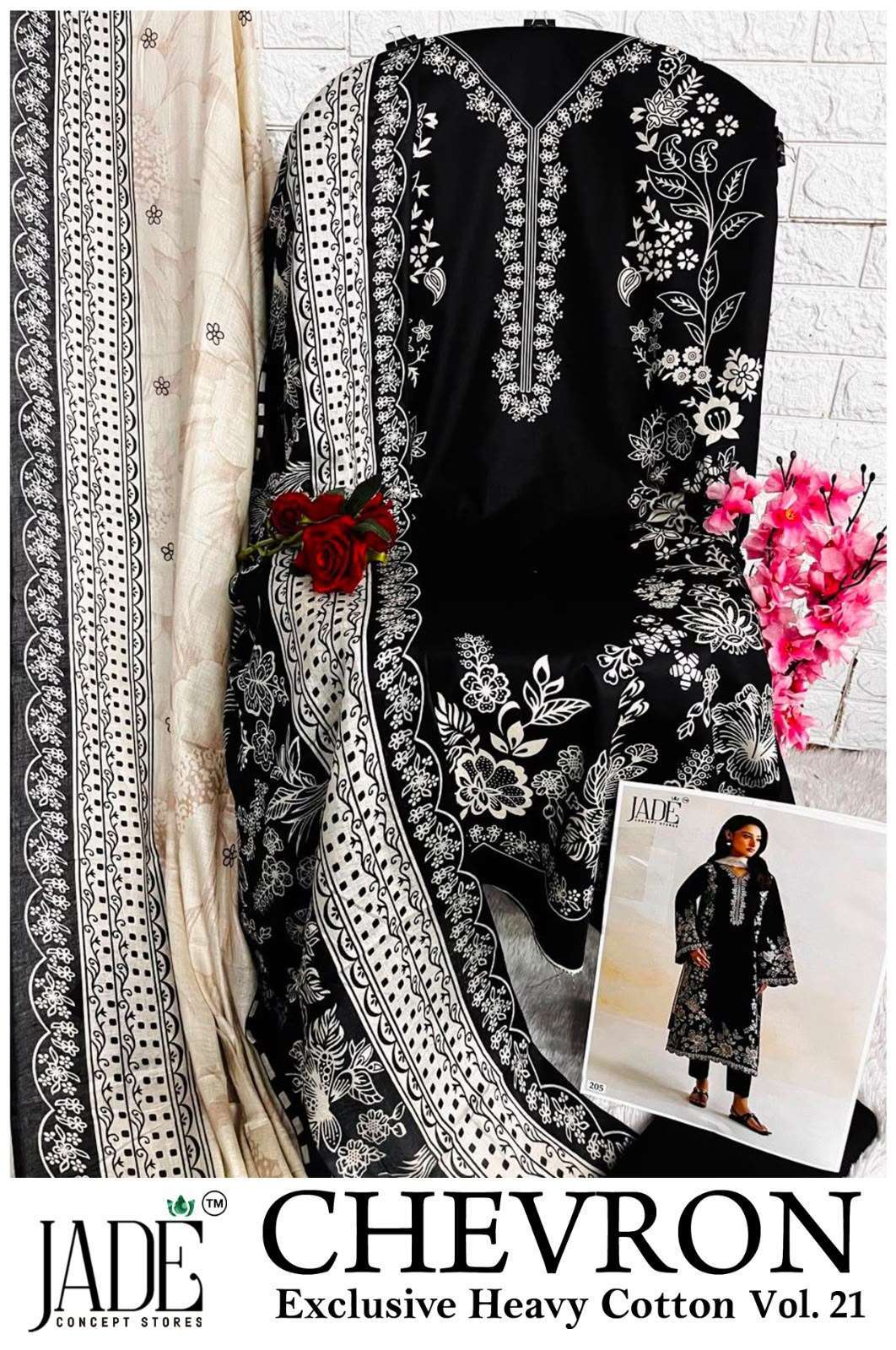 JADE CHEVRON EXCLUSIVE HEAVY COTTON VOL 21 COTTON DIGITAL PRINTS SALWAR SUIT