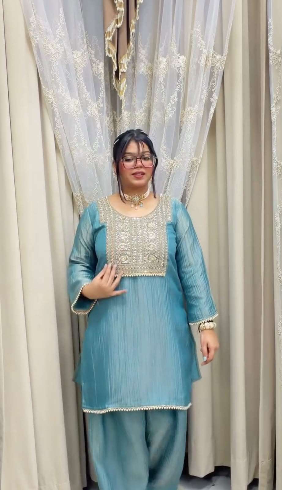 JF 053 SILK DESIGNER WORK PARTY WEAR TOP BOTTOM AND DUPATTA SET 